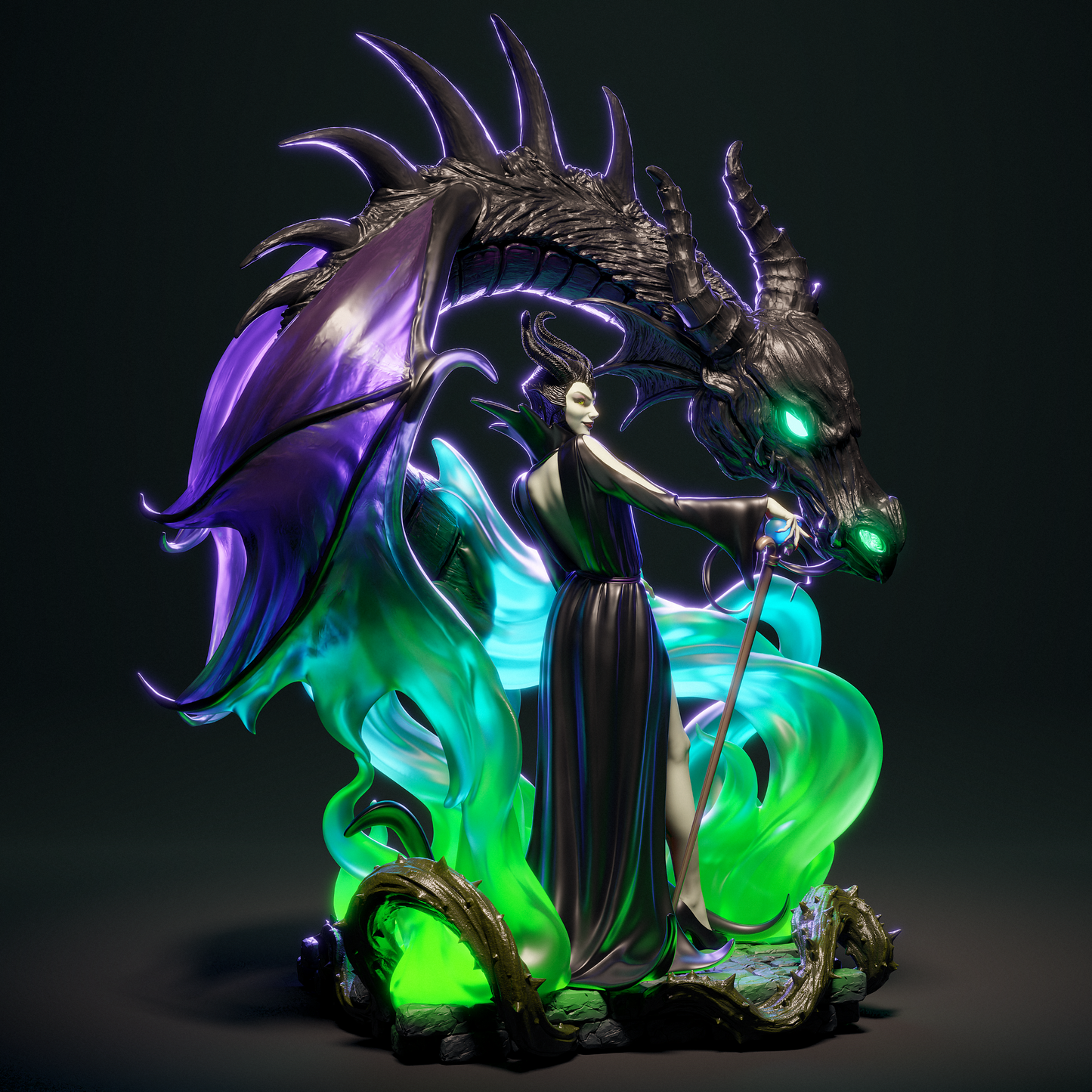 Maleficent resin kit – Unpainted 3D Printed Model kit