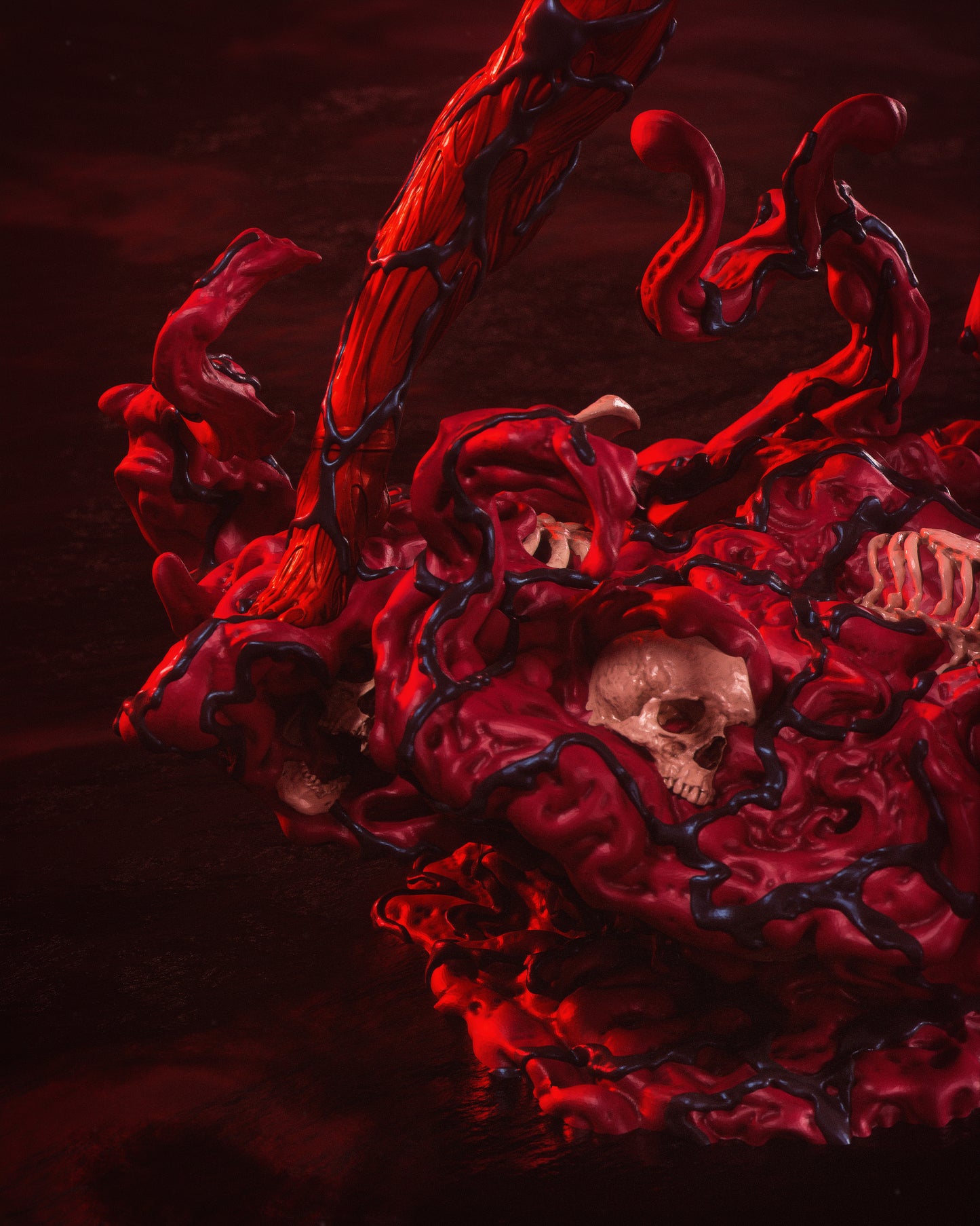 Symbiote Mary Jane Style Corrupted Heroine – Unpainted 3D Printed Model Kit