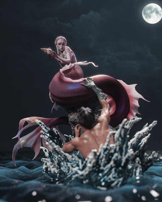 Mermaid resin fantasy figure
