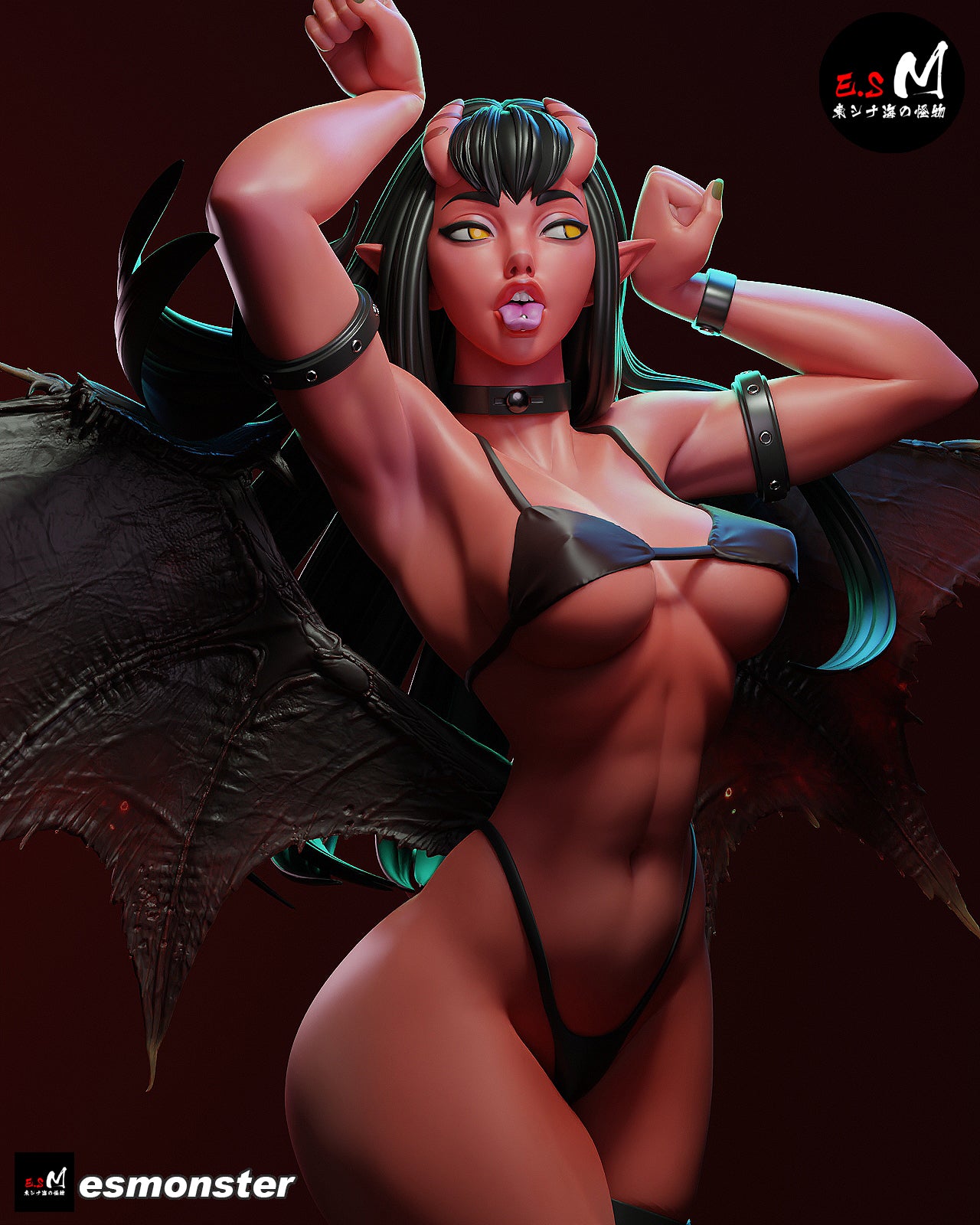 Succubus Meru Demon Fantasy Unpainted Resin Garage Model Kit (1/6-1/12)