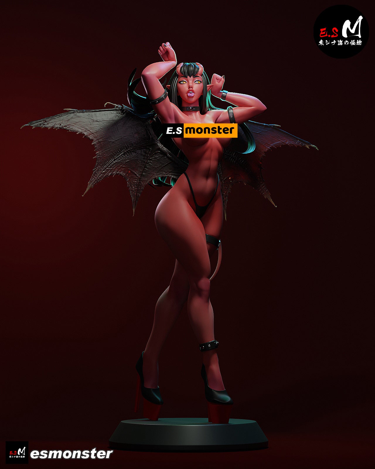 Succubus Meru Demon Fantasy Unpainted Resin Garage Model Kit (1/6-1/12)