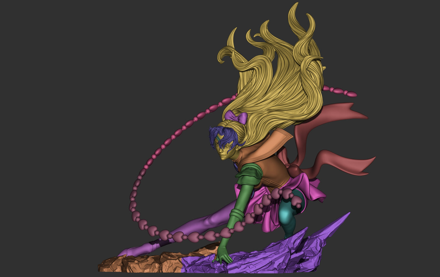 Sailor Venus Style Guardian Warrior Resin Kit – Unpainted 3D Printed Model Kit