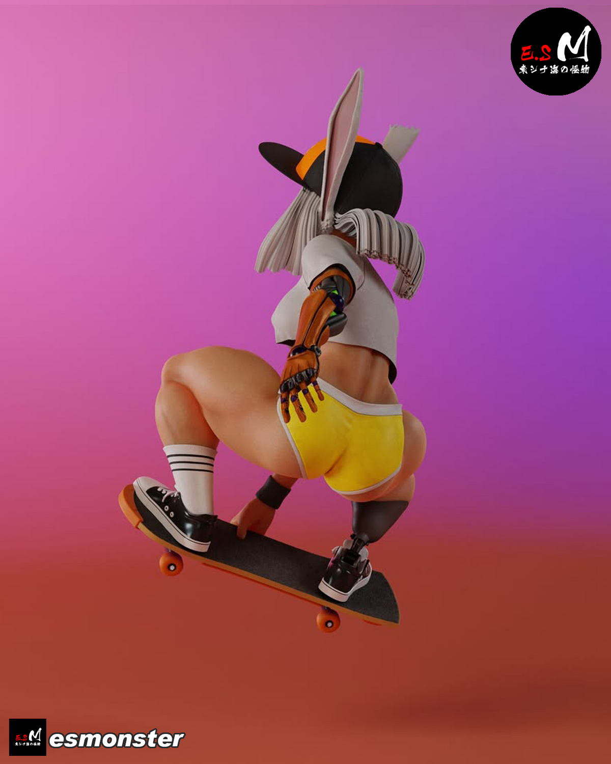 Skateboard Mirko Style My Hero Academia Unpainted Resin Kit (1/6-1/12)