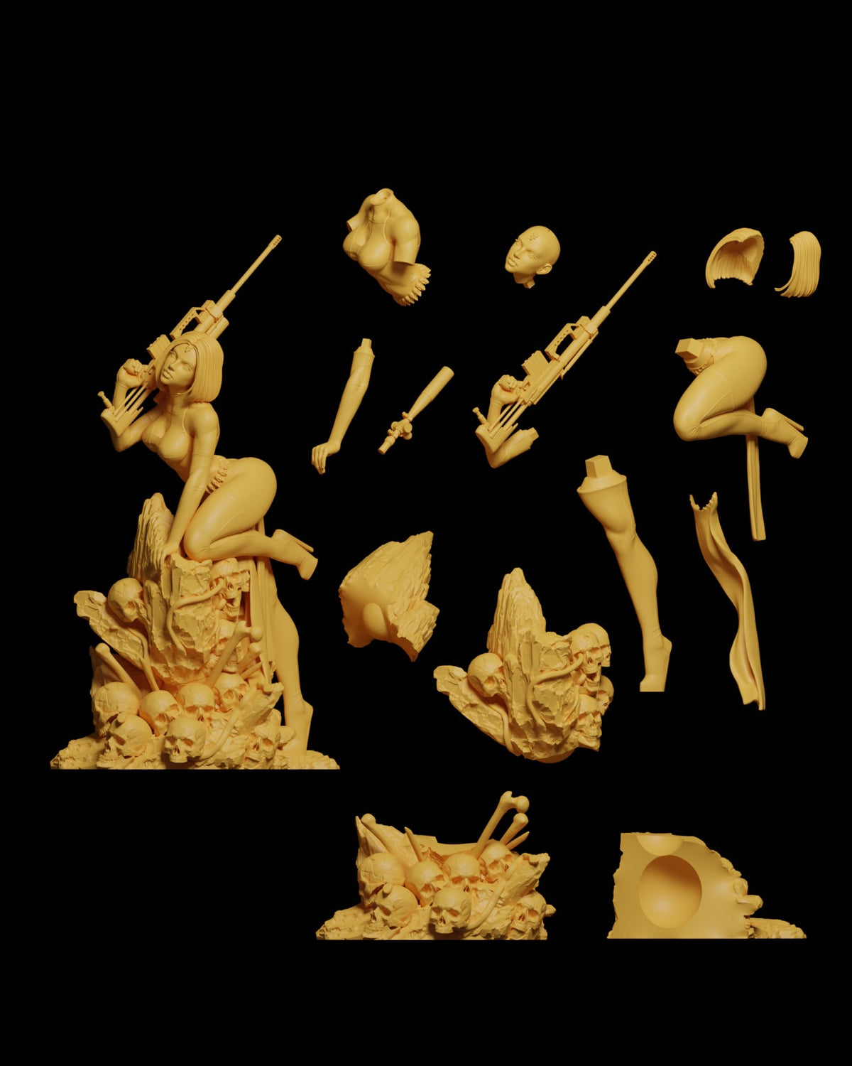 Mystique Style Marvel Unpainted Resin Garage Model Kit (1/6-1/12)