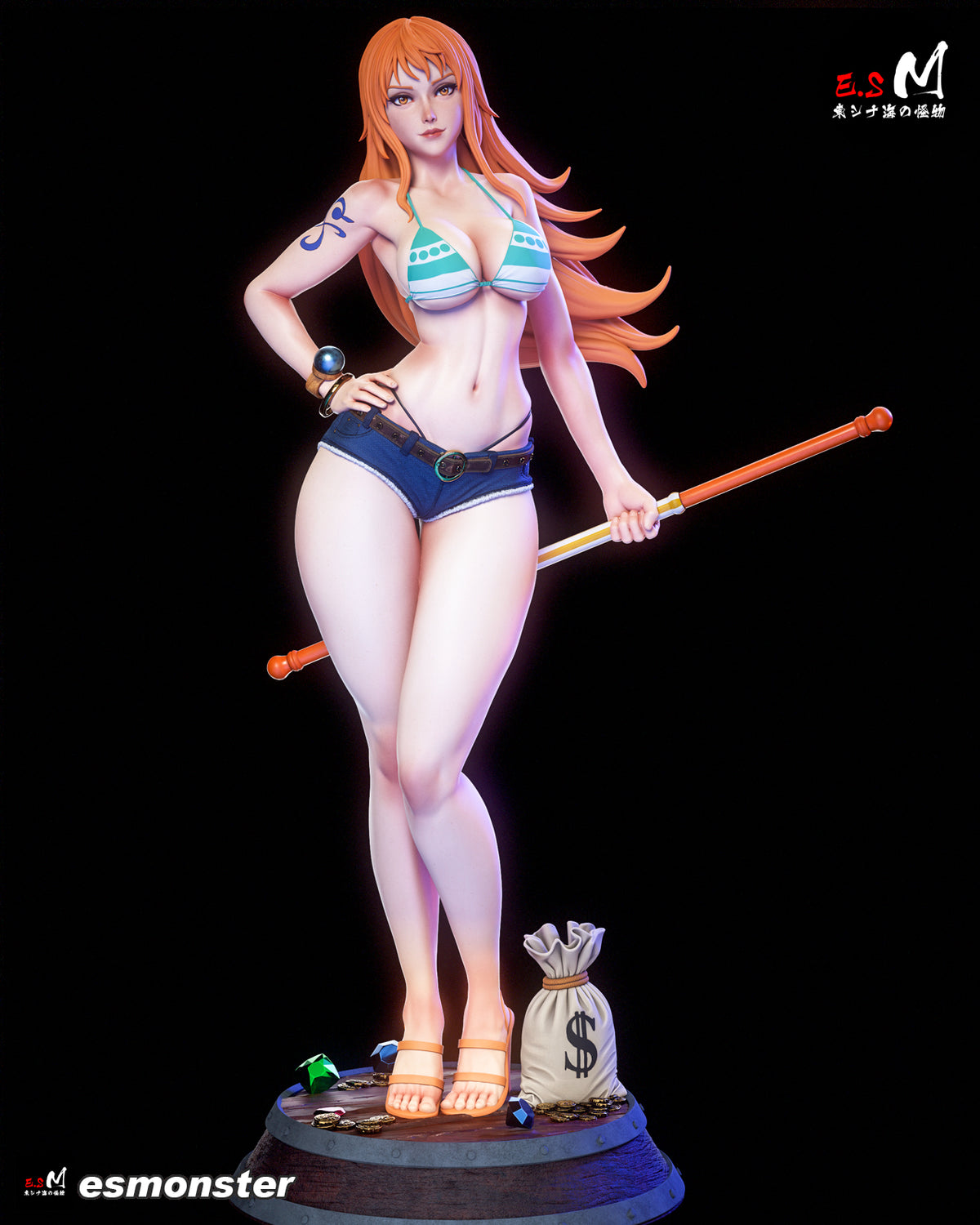 Nami Style One Piece Anime Unpainted Resin Garage Model Kit (1/6-1/12)