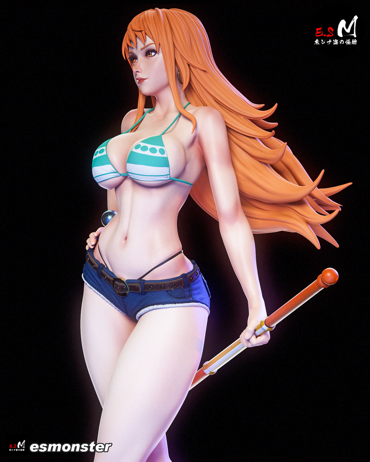 Nami Style One Piece Anime Unpainted Resin Garage Model Kit (1/6-1/12)