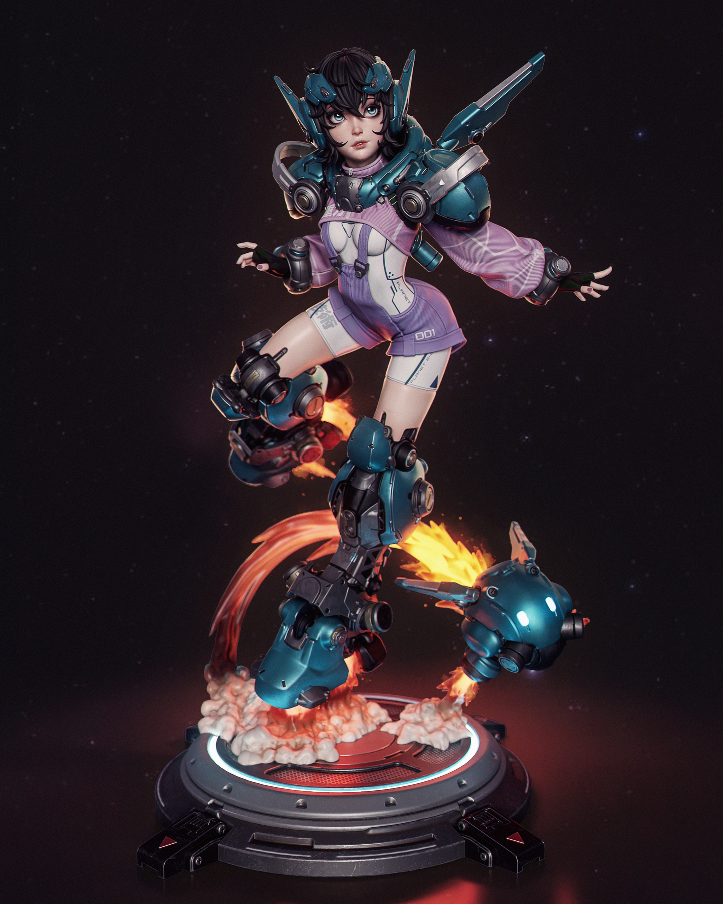 Nillaiu and BBlue – Unpainted 3D Printed Model Kit