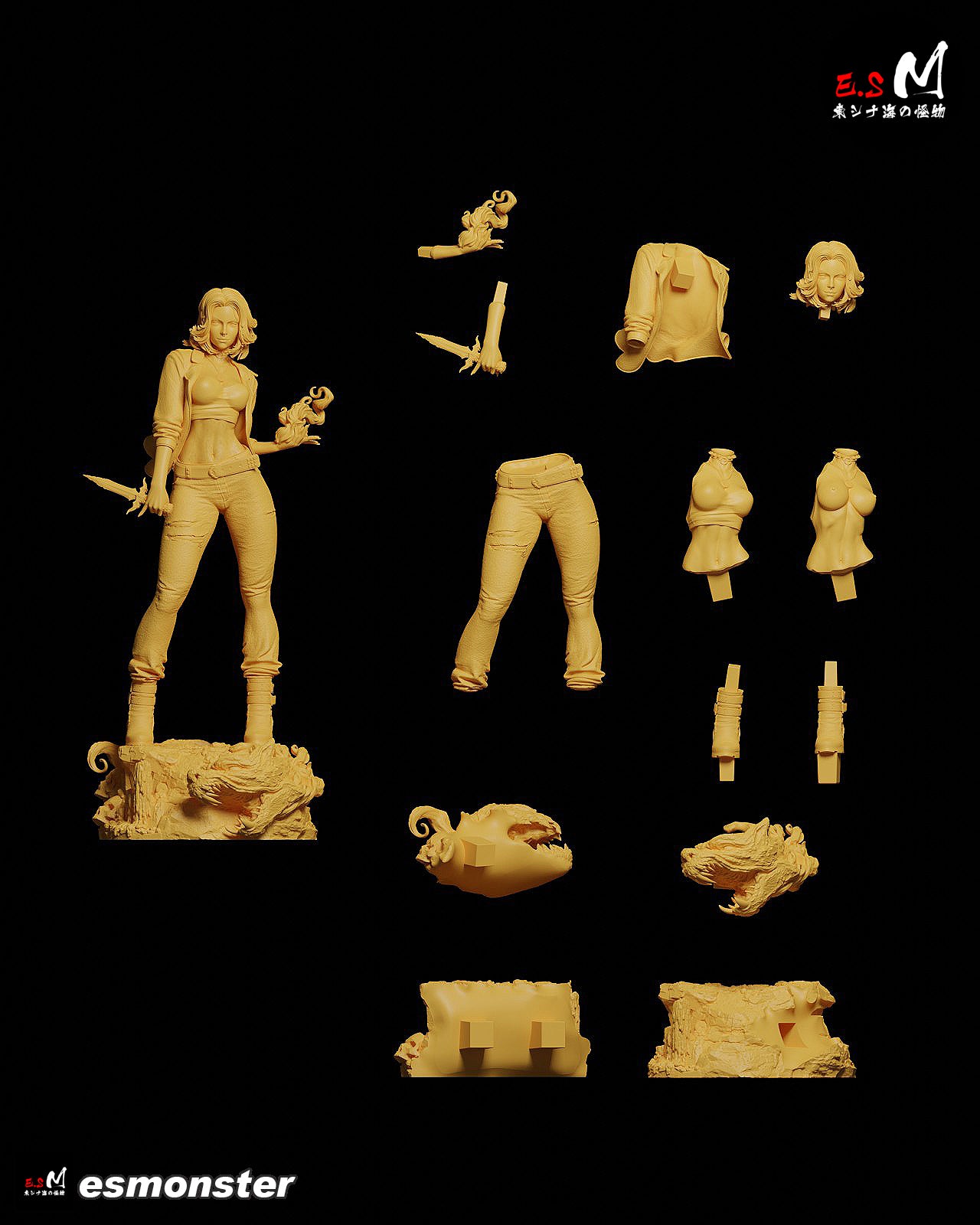 Modern Witch Nyx Urban Fantasy Unpainted Resin Garage Model Kit (1/6-1/12)