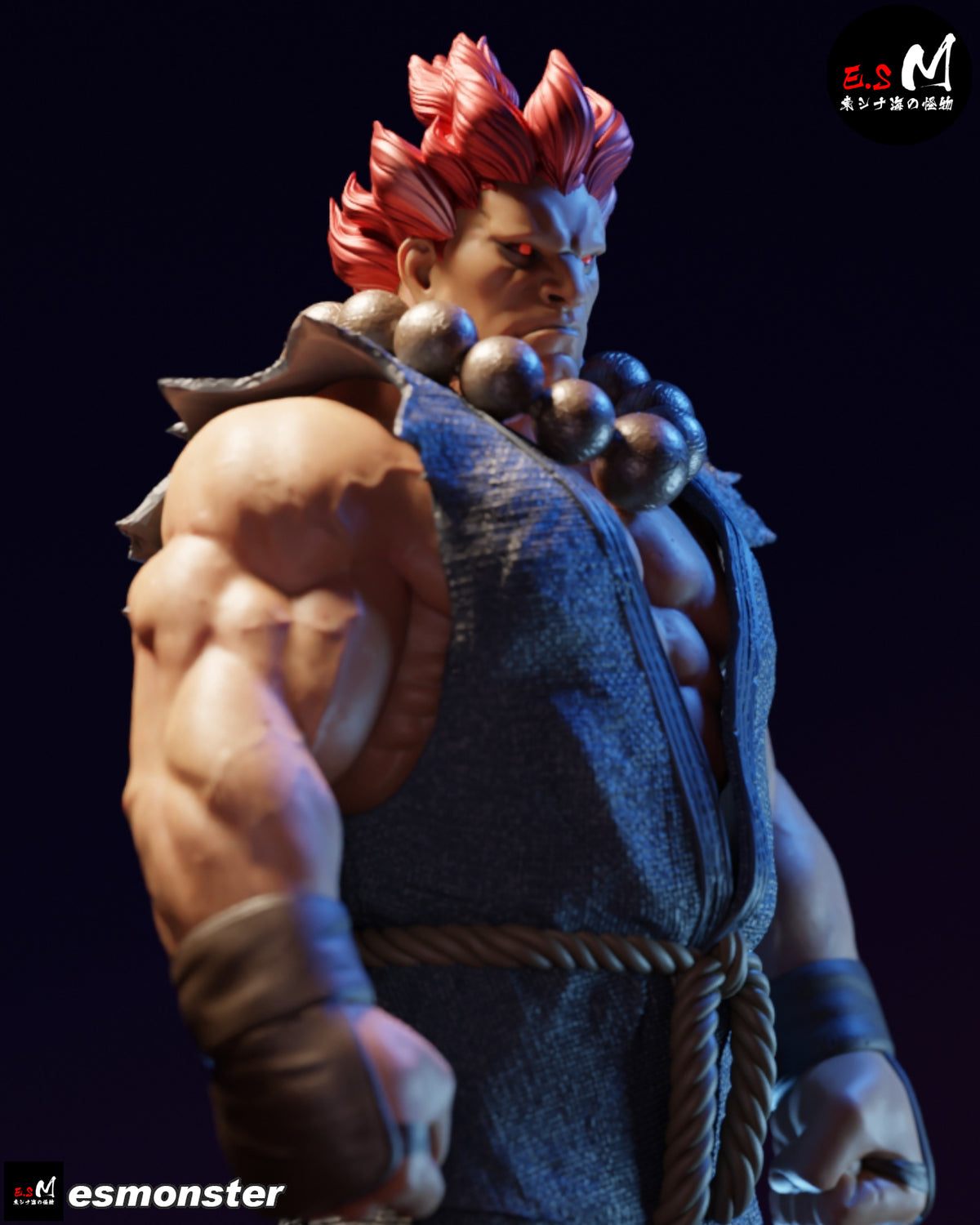 Classic Akuma Style Street Fighter Unpainted Resin Garage Kit (1/6-1/12)