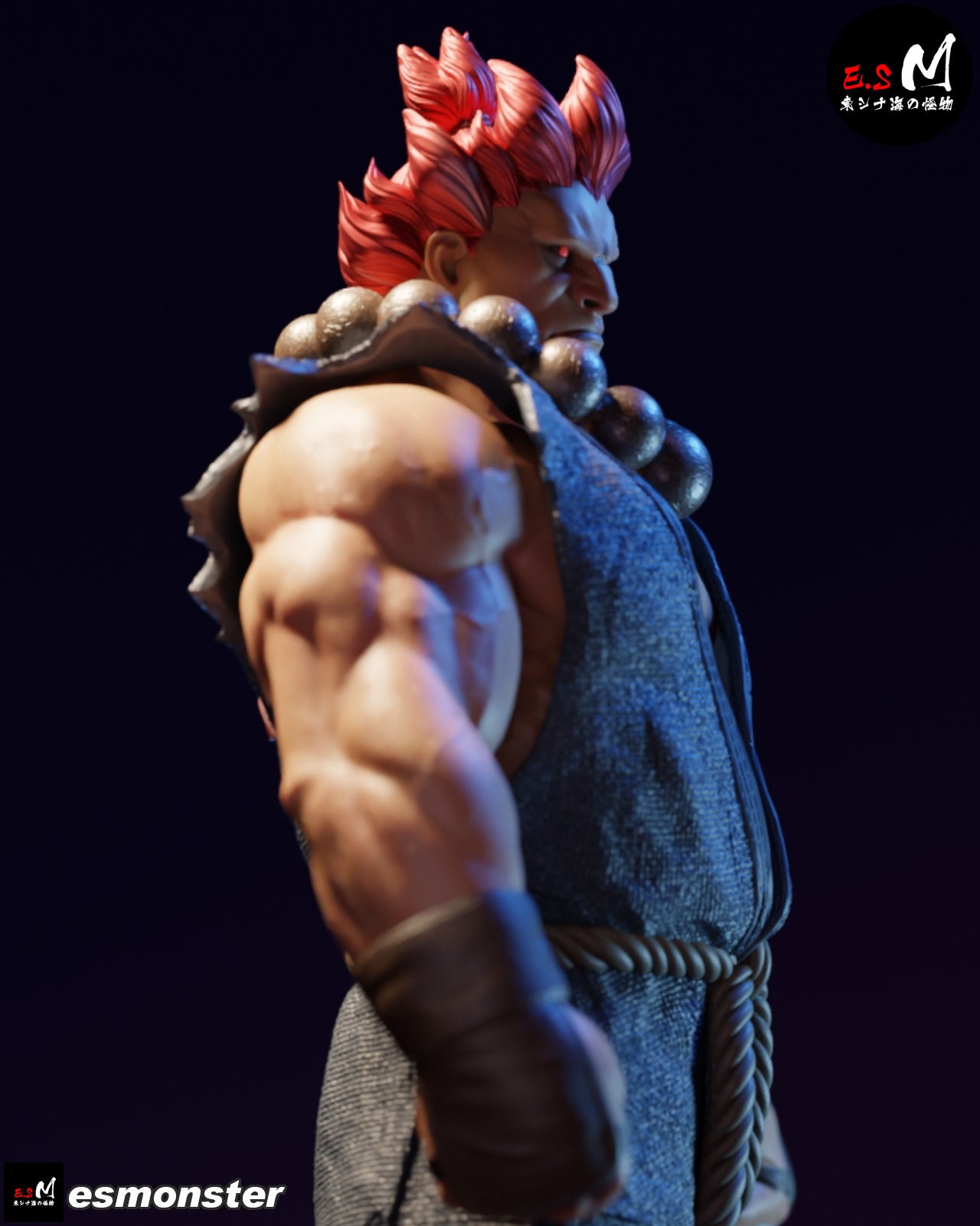 Classic Akuma Style Street Fighter Unpainted Resin Garage Kit (1/6-1/12)