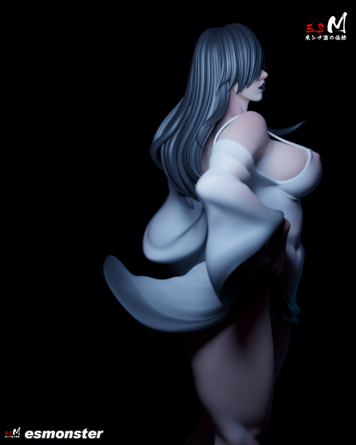 Standing Sadako Style Ring Unpainted Resin Garage Model Kit (1/6-1/12)
