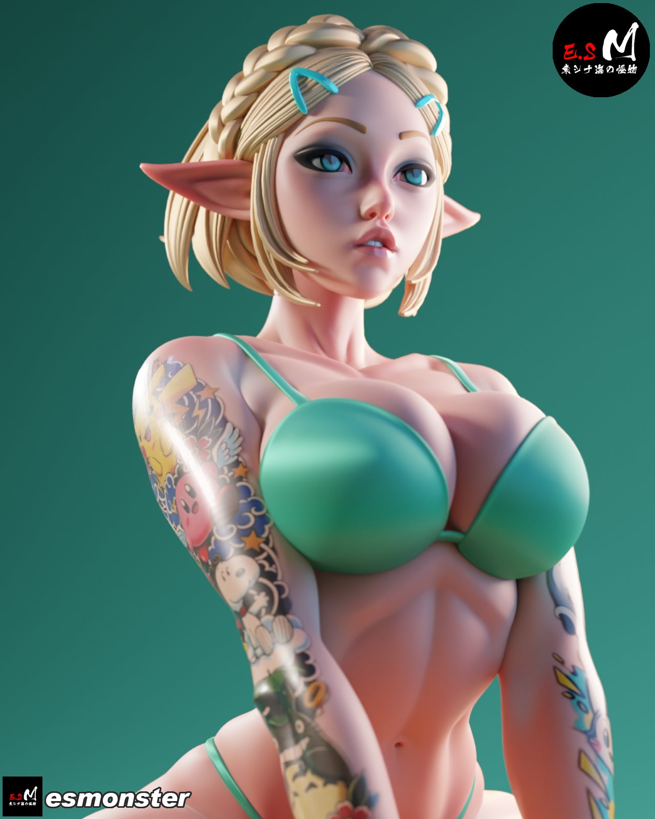 Beach Zelda Style Zelda Unpainted Resin Garage Model Kit (1/6-1/12)