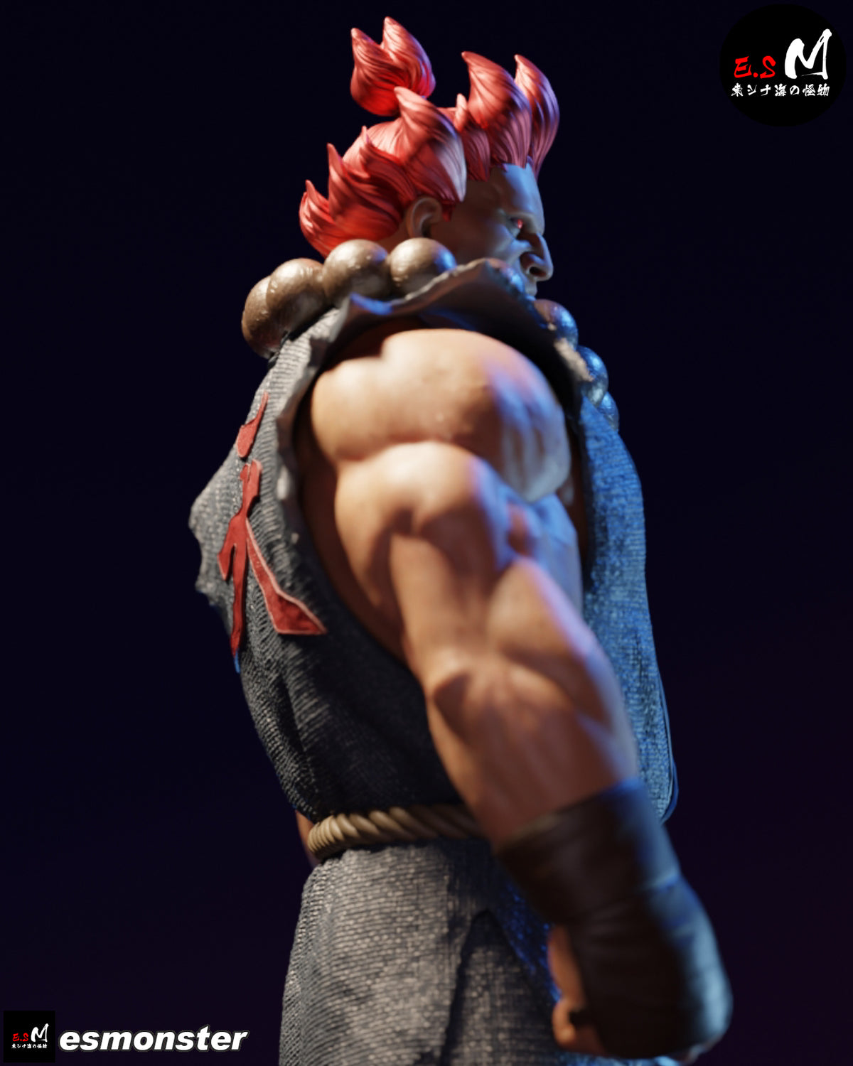 Classic Akuma Style Street Fighter Unpainted Resin Garage Kit (1/6-1/12)