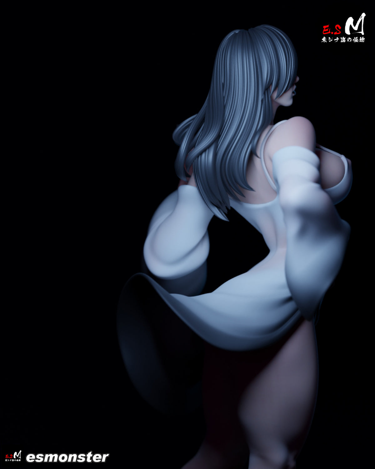 Standing Sadako Style Ring Unpainted Resin Garage Model Kit (1/6-1/12)