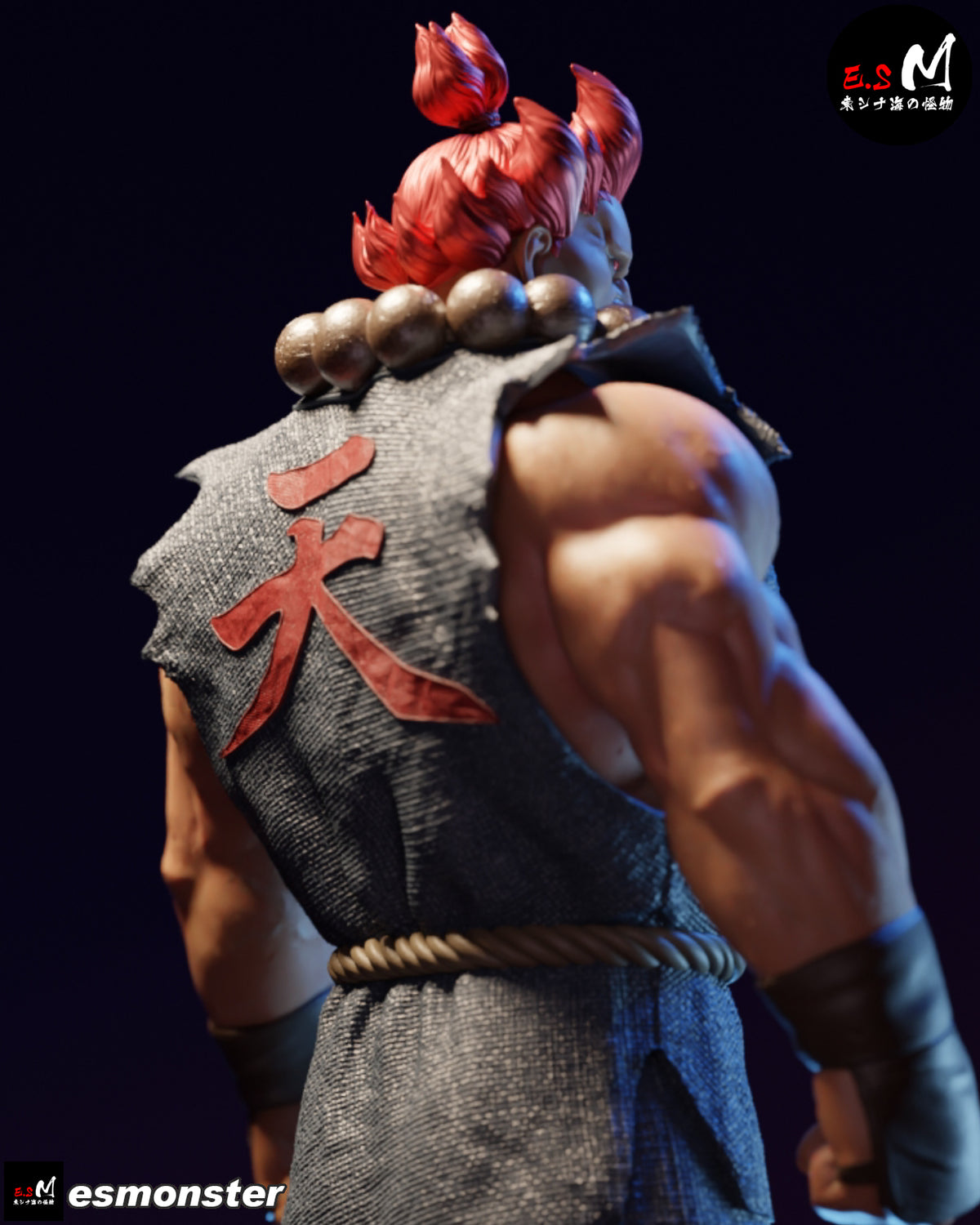 Classic Akuma Style Street Fighter Unpainted Resin Garage Kit (1/6-1/12)