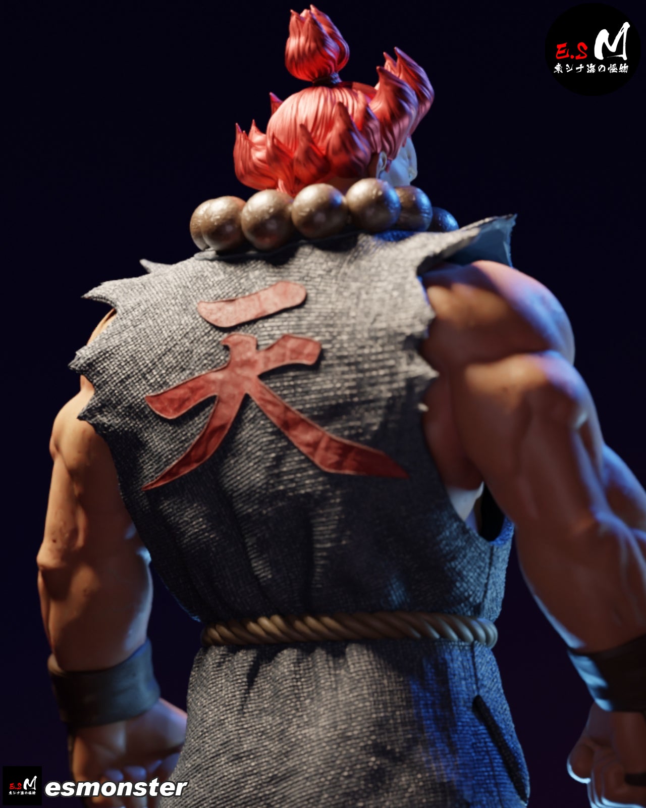 Classic Akuma Style Street Fighter Unpainted Resin Garage Kit (1/6-1/12)