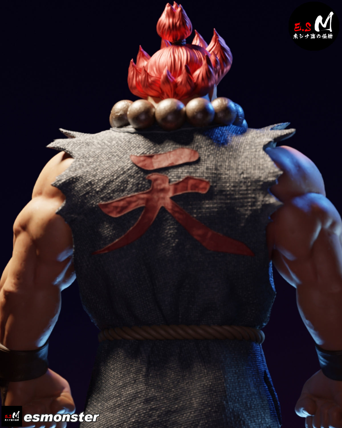Classic Akuma Style Street Fighter Unpainted Resin Garage Kit (1/6-1/12)