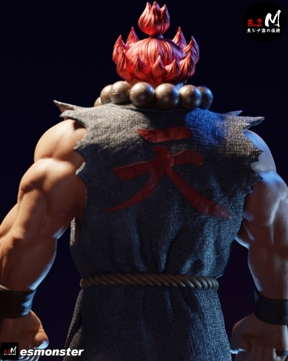 Classic Akuma Style Street Fighter Unpainted Resin Garage Kit (1/6-1/12)
