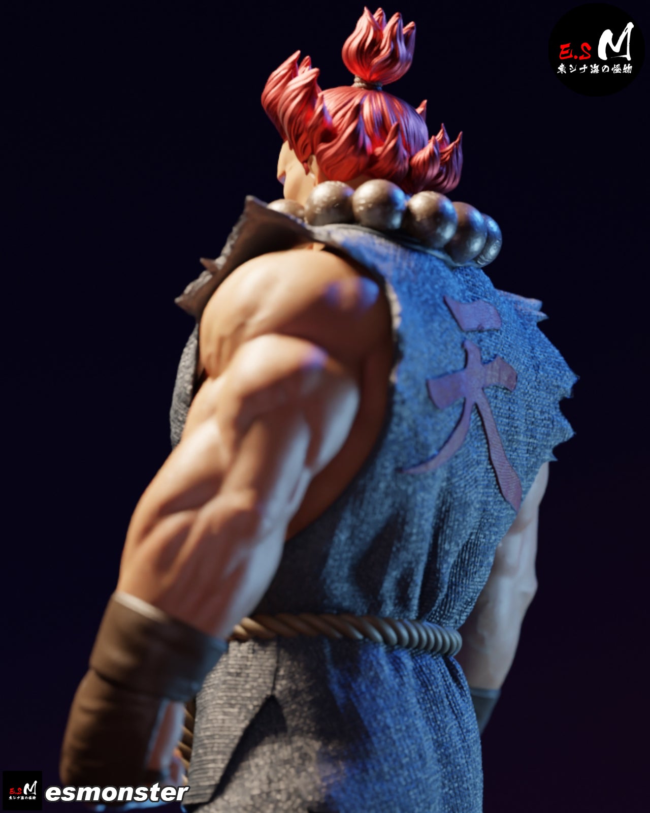 Classic Akuma Style Street Fighter Unpainted Resin Garage Kit (1/6-1/12)