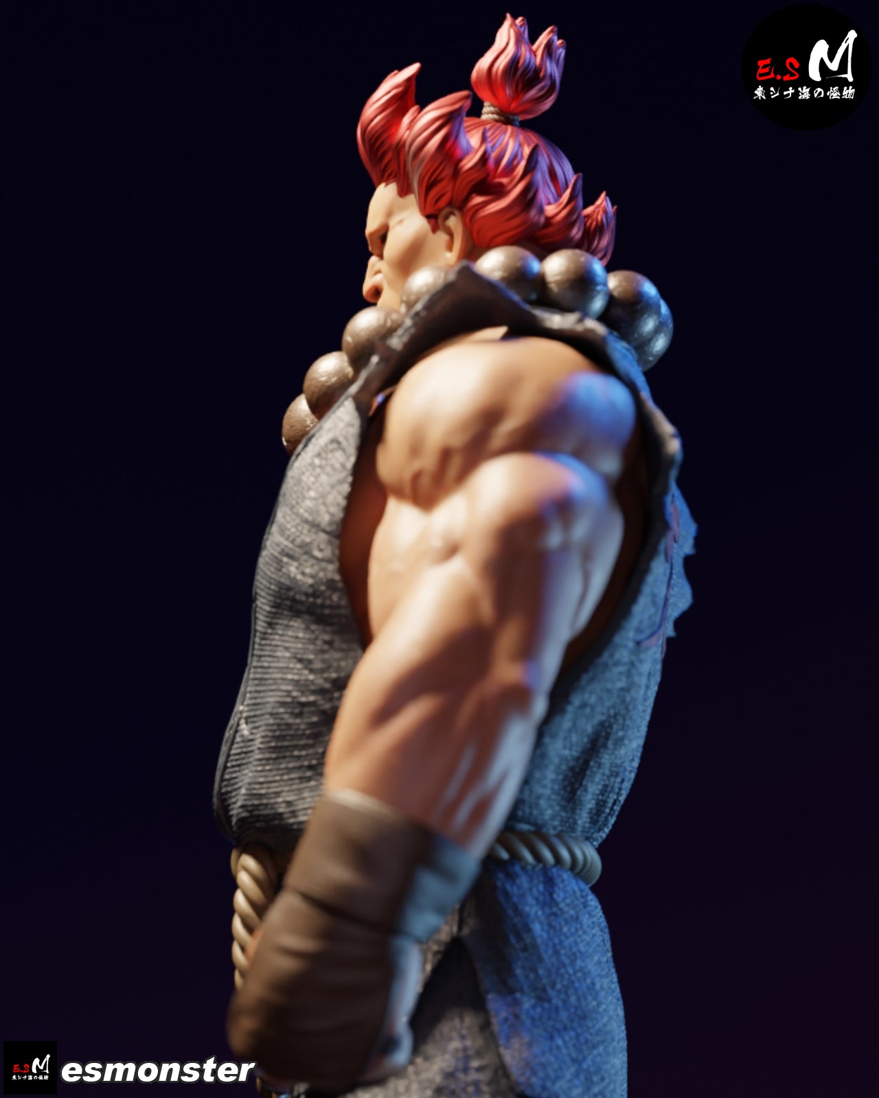 Classic Akuma Style Street Fighter Unpainted Resin Garage Kit (1/6-1/12)
