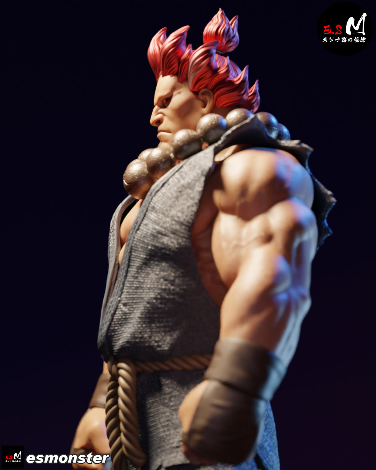Classic Akuma Style Street Fighter Unpainted Resin Garage Kit (1/6-1/12)