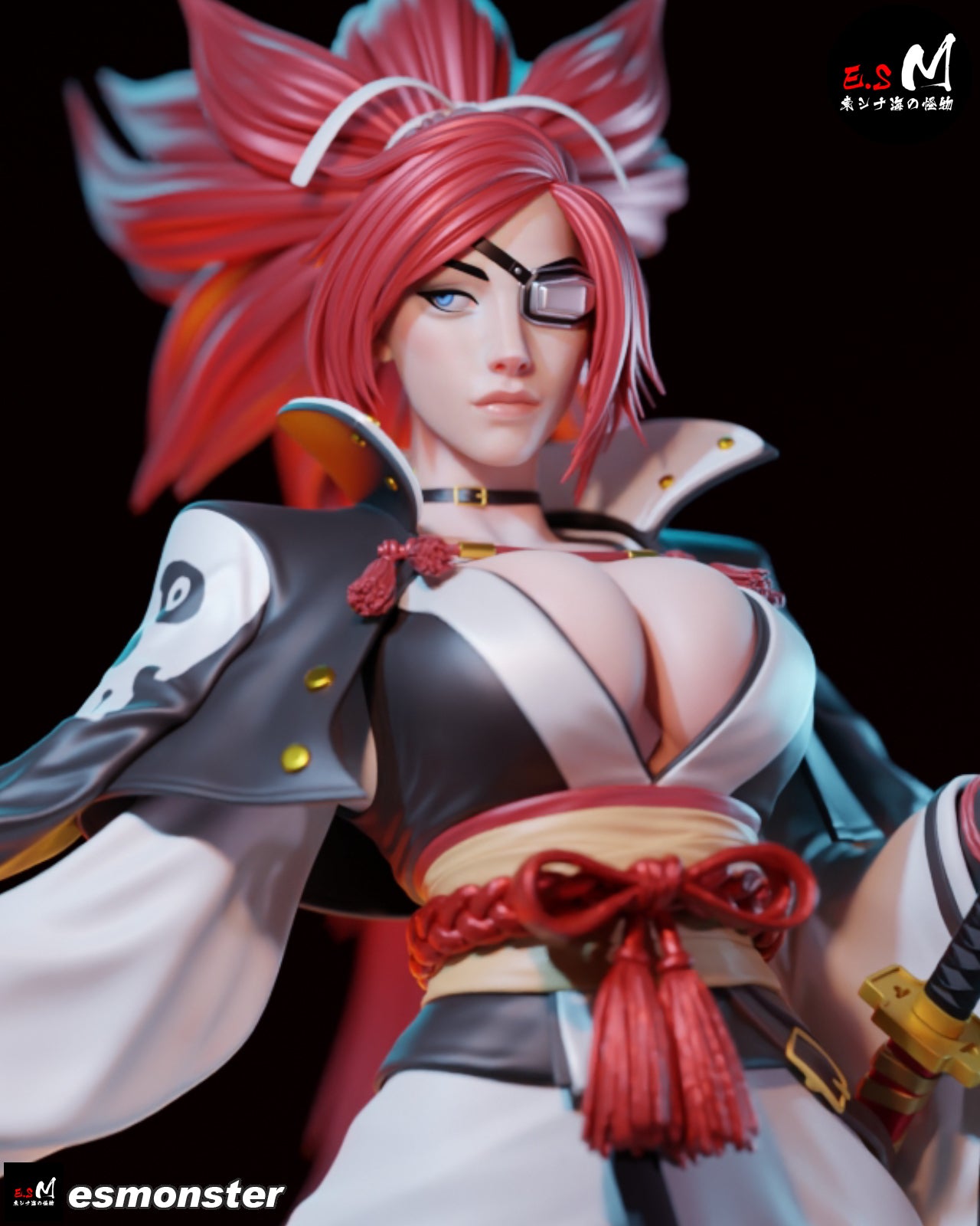 Casual Baiken Style Guilty Gear Unpainted Resin Garage Model Kit (1/6-1/12)