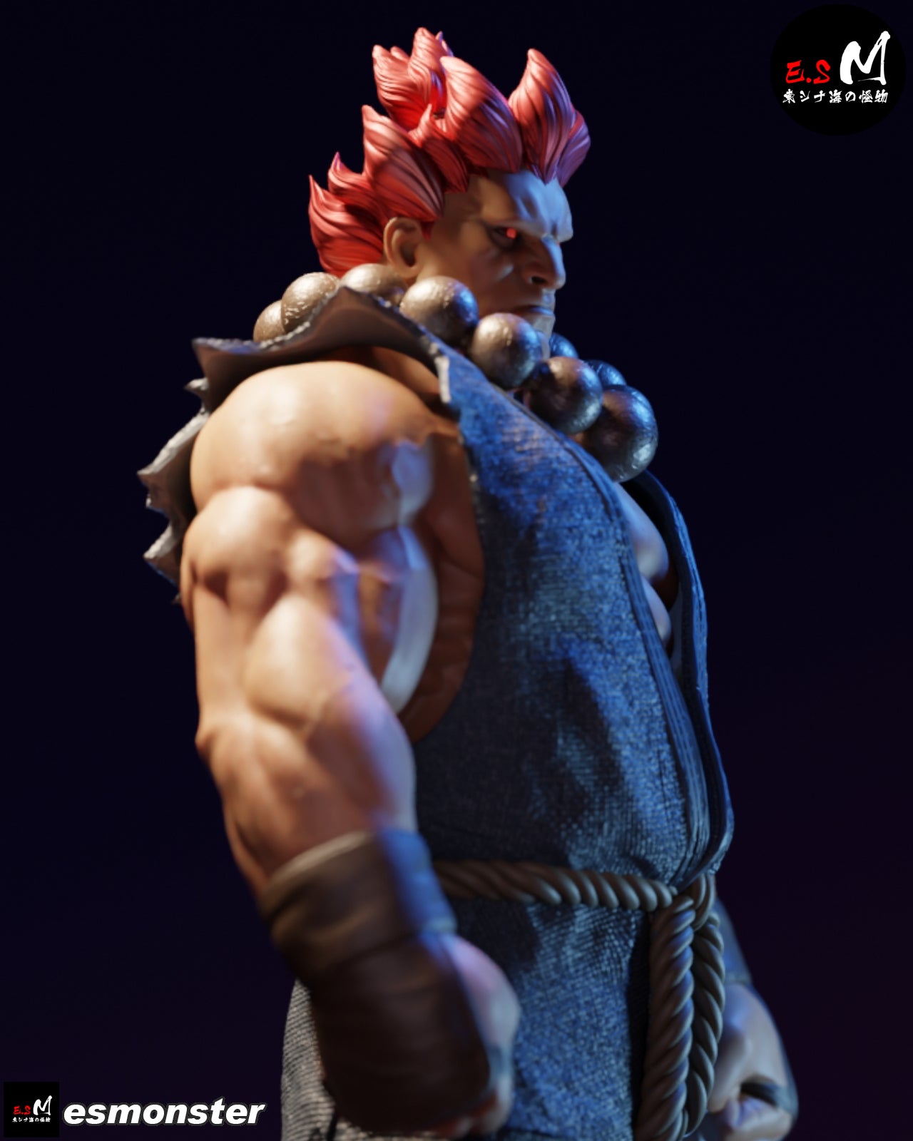 Classic Akuma Style Street Fighter Unpainted Resin Garage Kit (1/6-1/12)