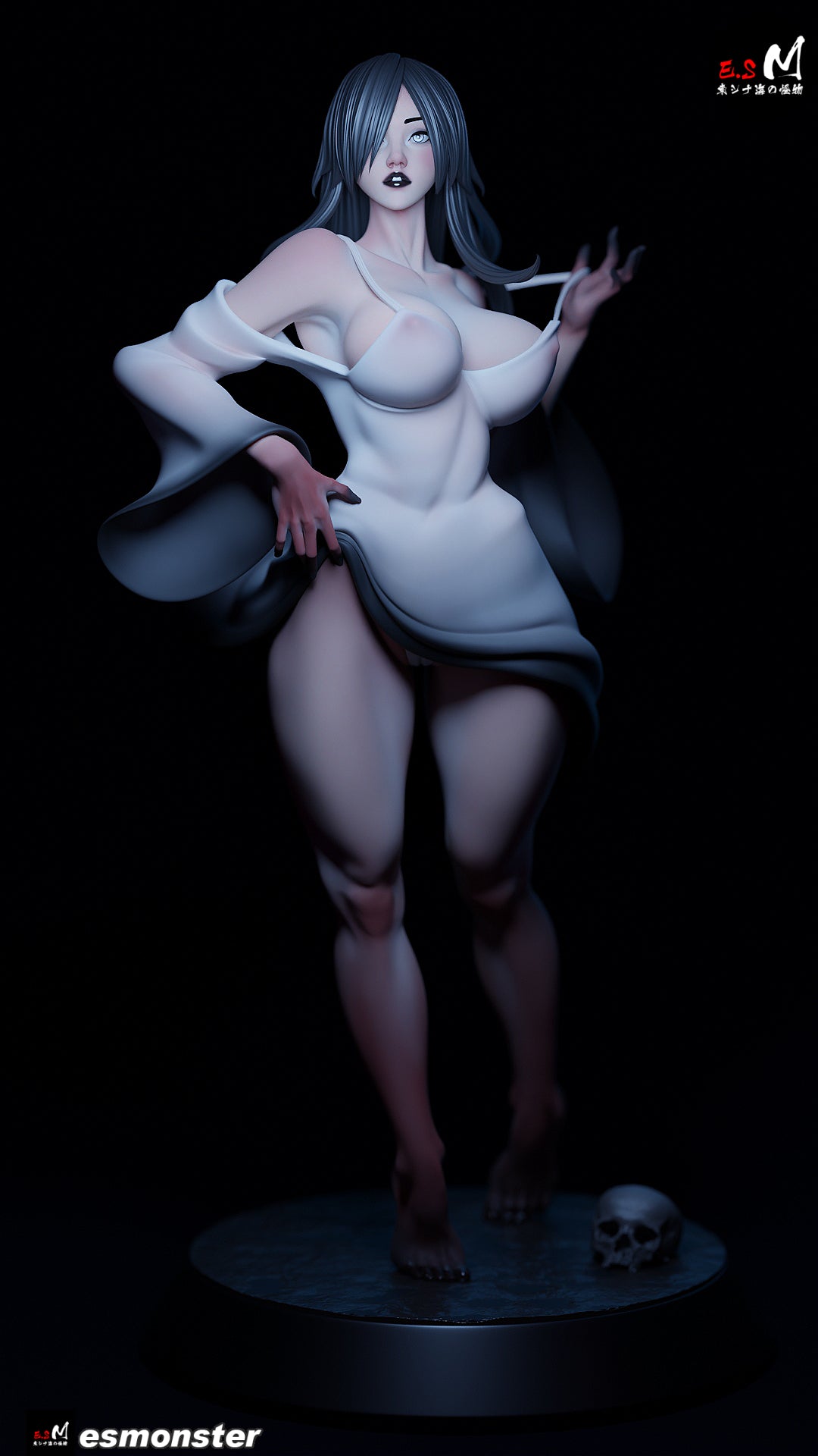 Standing Sadako Style Ring Unpainted Resin Garage Model Kit (1/6-1/12)