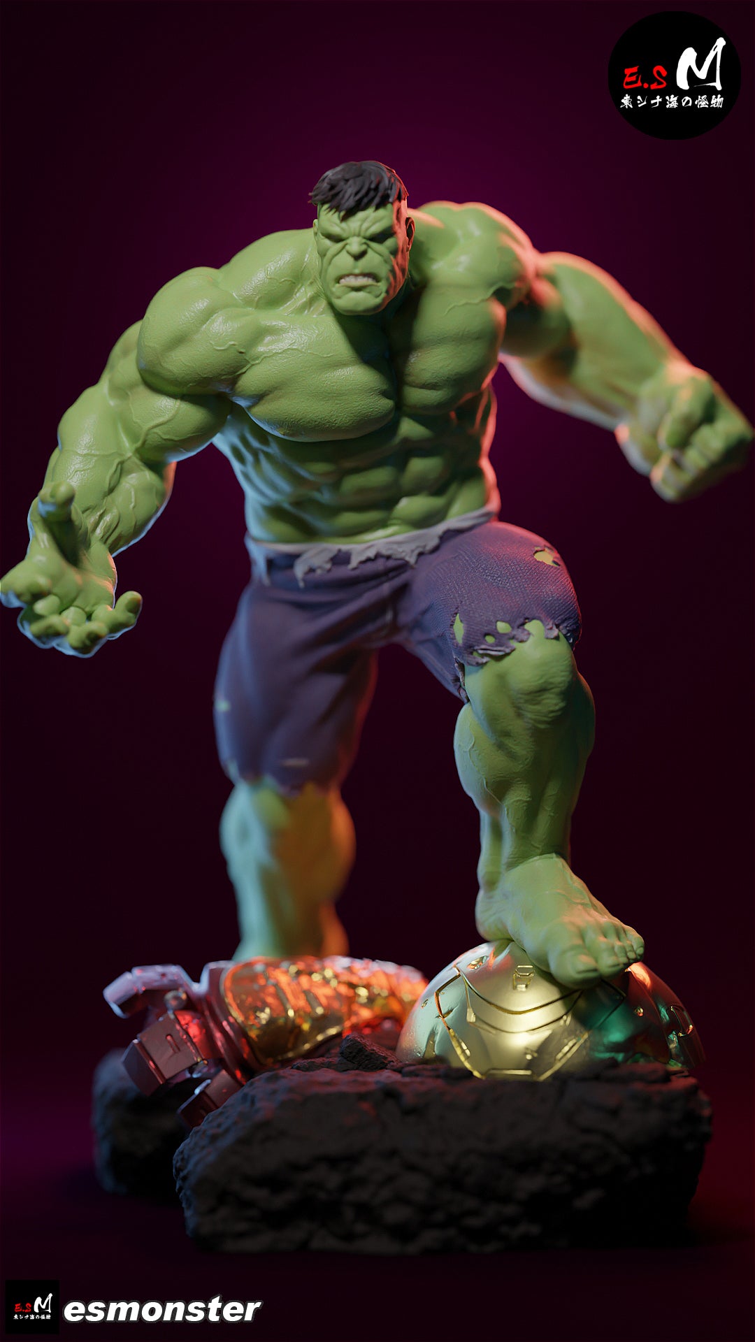 Hulk Style Marvel Unpainted Resin Garage Model Kit (1/6-1/12)
