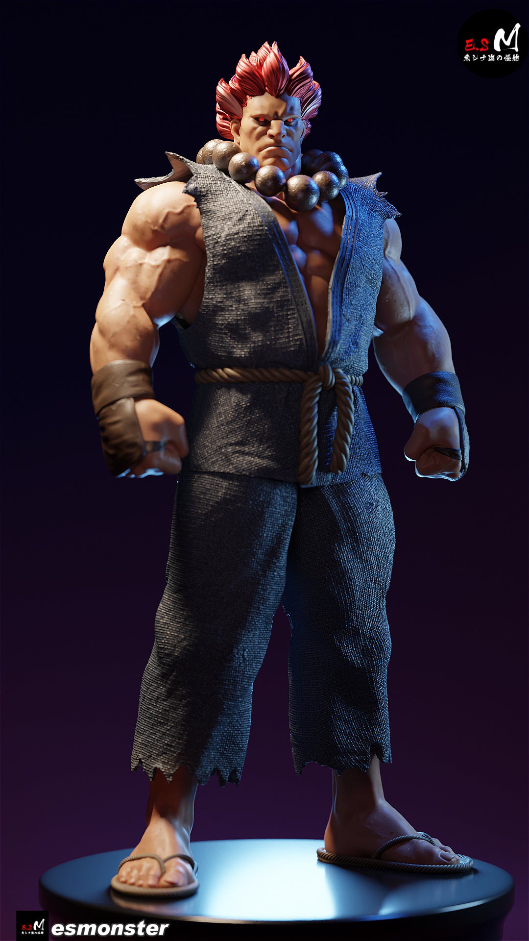 Classic Akuma Style Street Fighter Unpainted Resin Garage Kit (1/6-1/12)