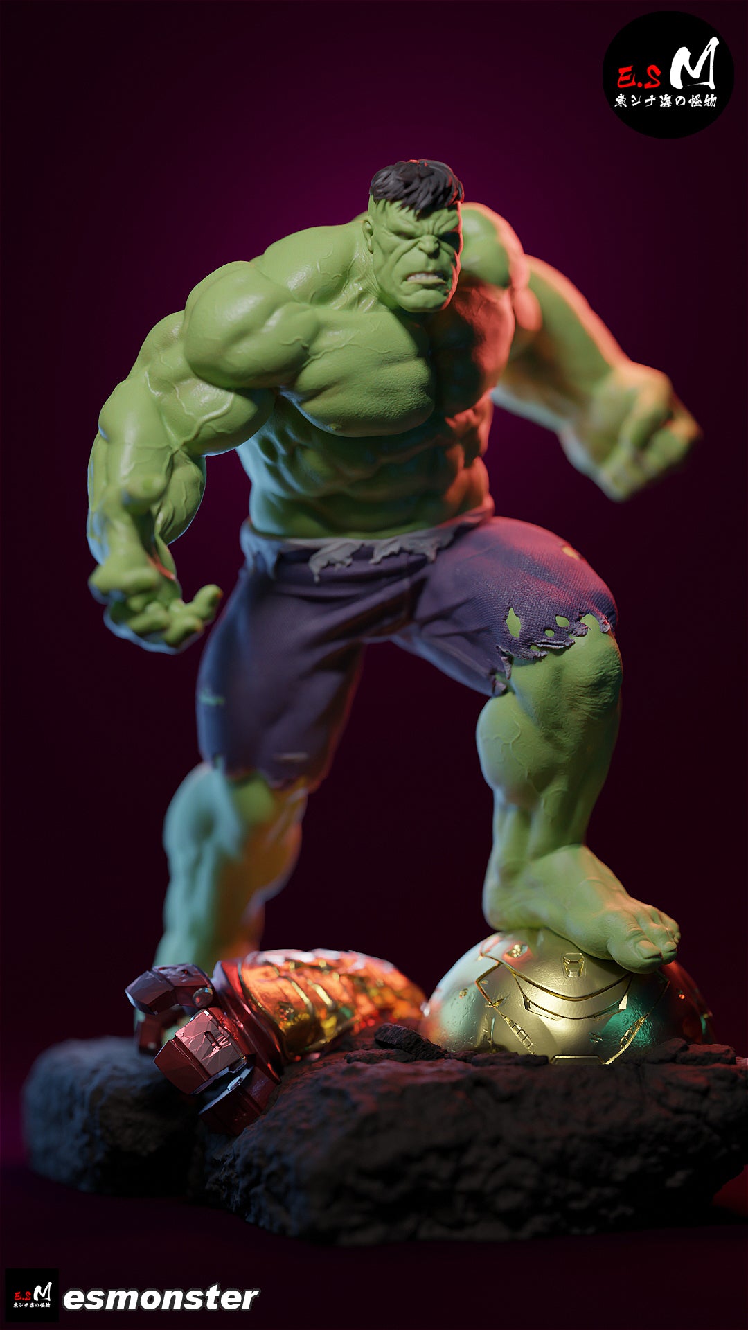Hulk Style Marvel Unpainted Resin Garage Model Kit (1/6-1/12)