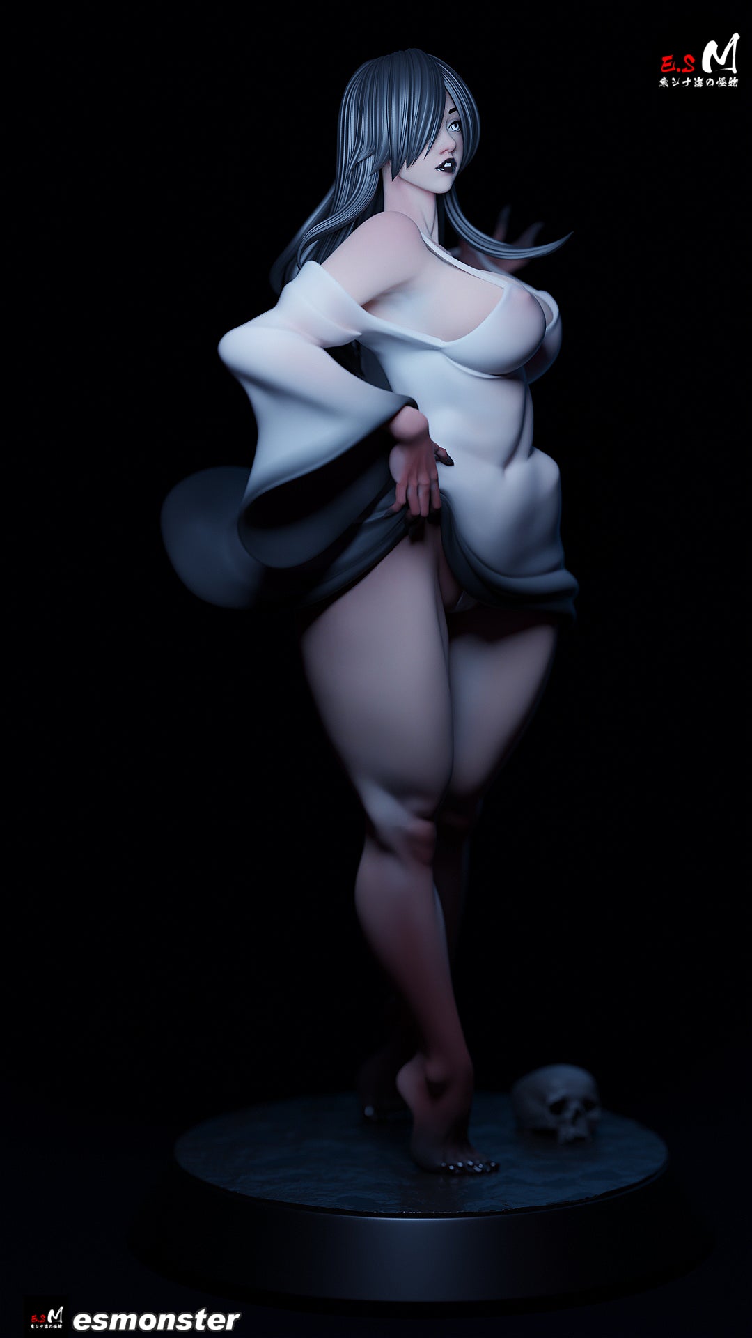 Standing Sadako Style Ring Unpainted Resin Garage Model Kit (1/6-1/12)