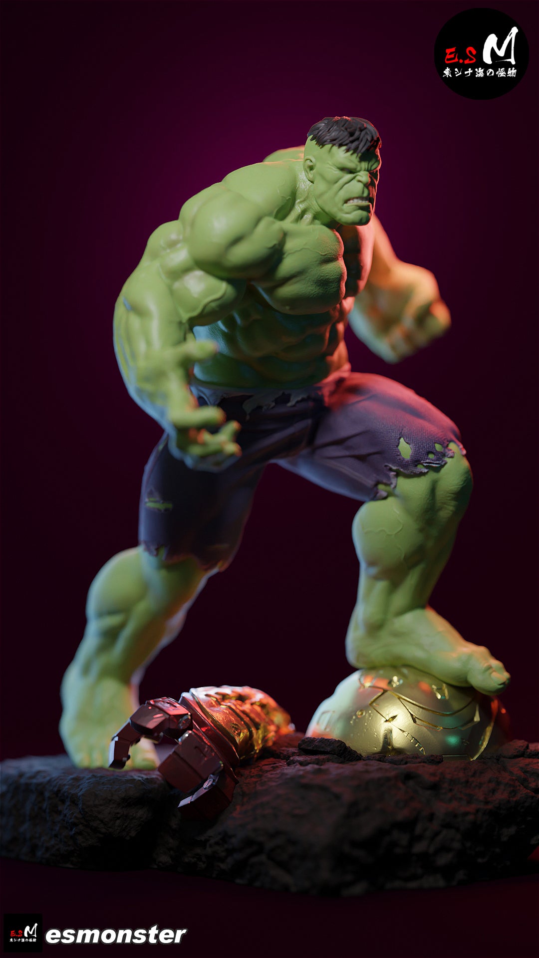 Hulk Style Marvel Unpainted Resin Garage Model Kit (1/6-1/12)