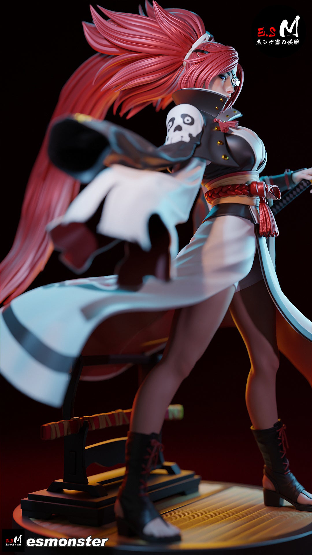 Casual Baiken Style Guilty Gear Unpainted Resin Garage Model Kit (1/6-1/12)