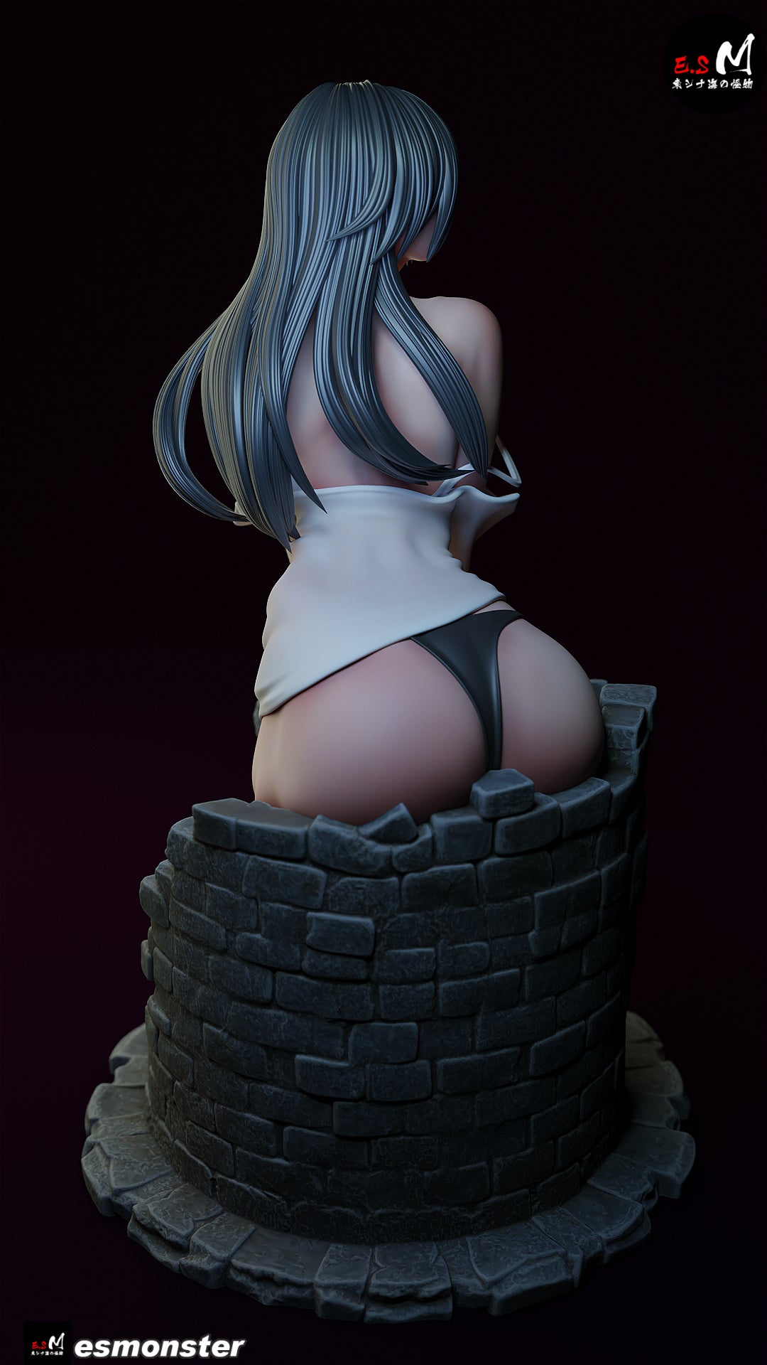 Well Sadako Style Ring Unpainted Resin Garage Model Kit (1/6-1/12)