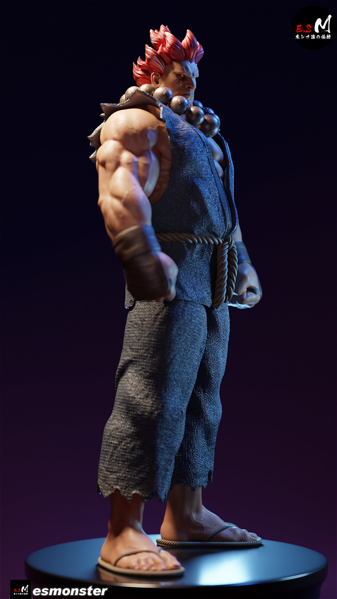 Classic Akuma Style Street Fighter Unpainted Resin Garage Kit (1/6-1/12)