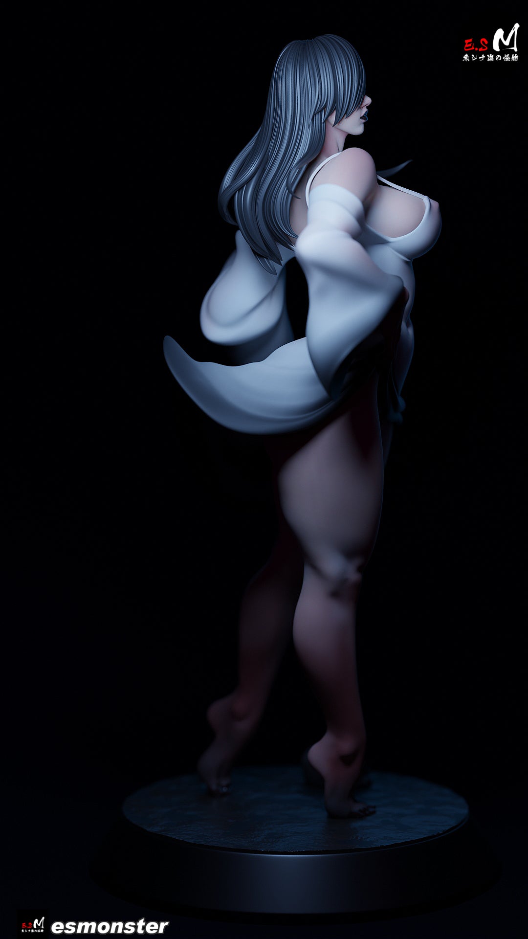 Standing Sadako Style Ring Unpainted Resin Garage Model Kit (1/6-1/12)