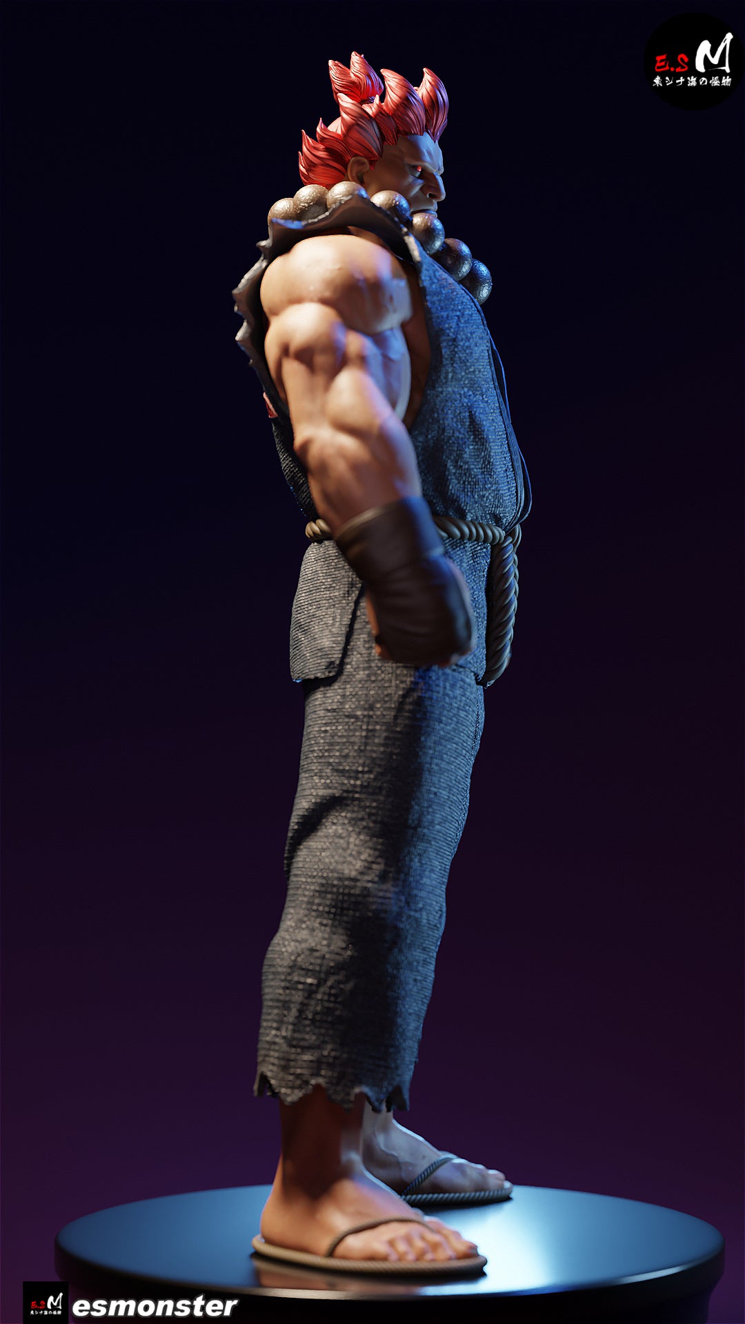 Classic Akuma Style Street Fighter Unpainted Resin Garage Kit (1/6-1/12)