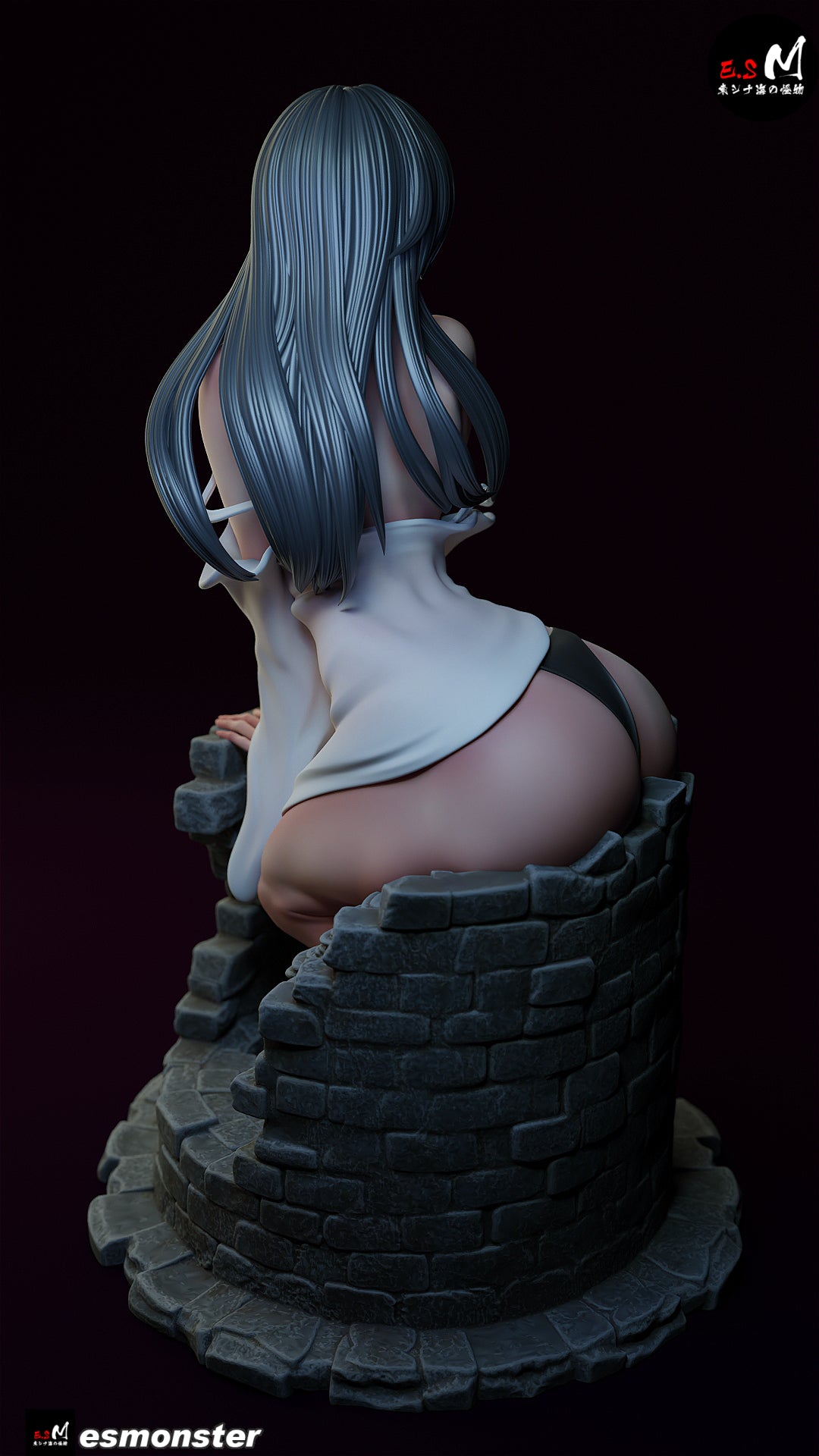 Well Sadako Style Ring Unpainted Resin Garage Model Kit (1/6-1/12)