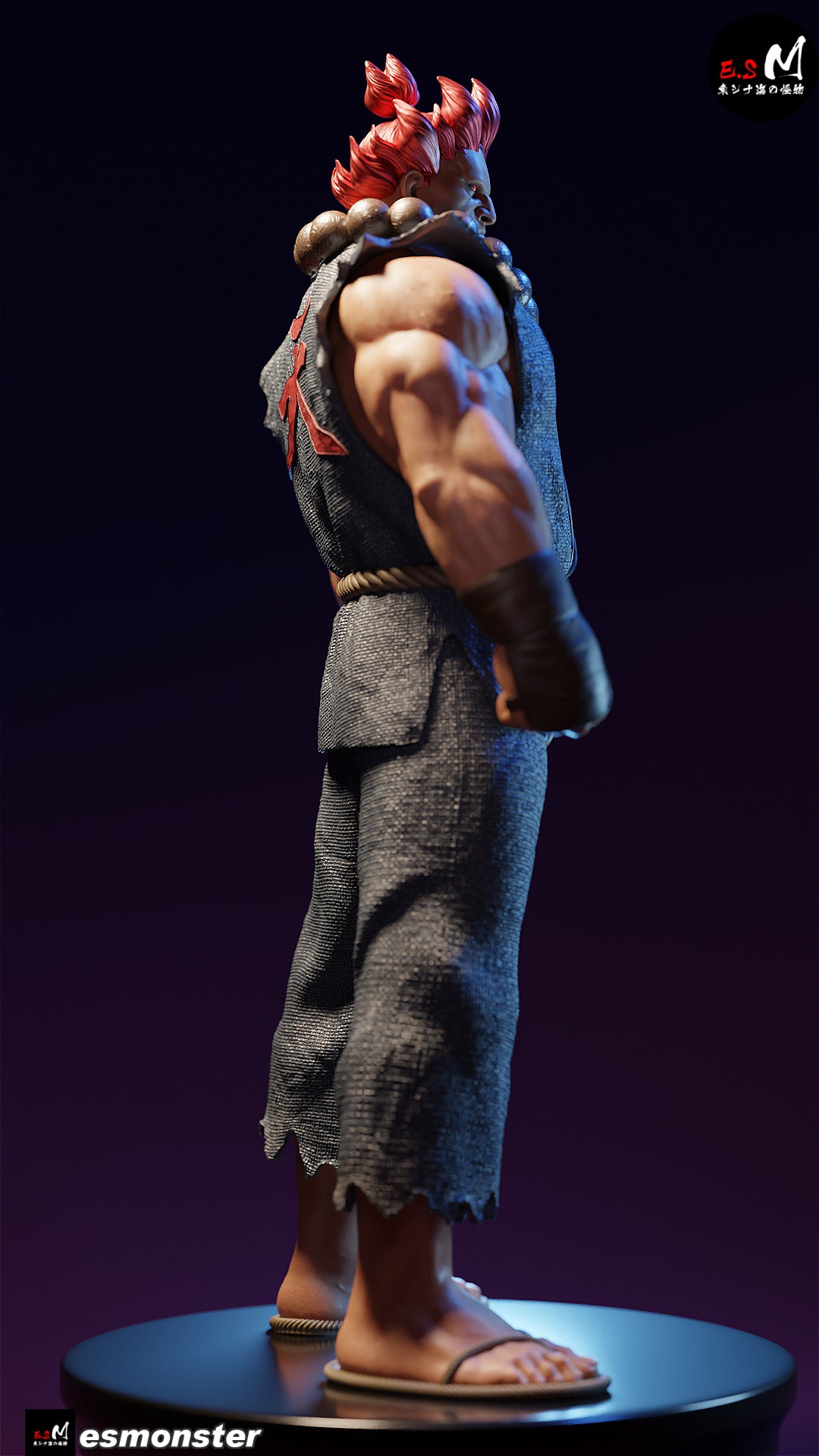 Classic Akuma Style Street Fighter Unpainted Resin Garage Kit (1/6-1/12)