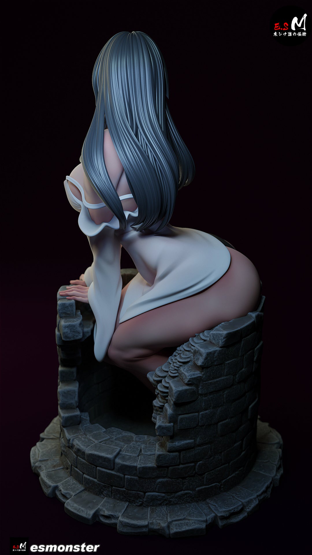 Well Sadako Style Ring Unpainted Resin Garage Model Kit (1/6-1/12)