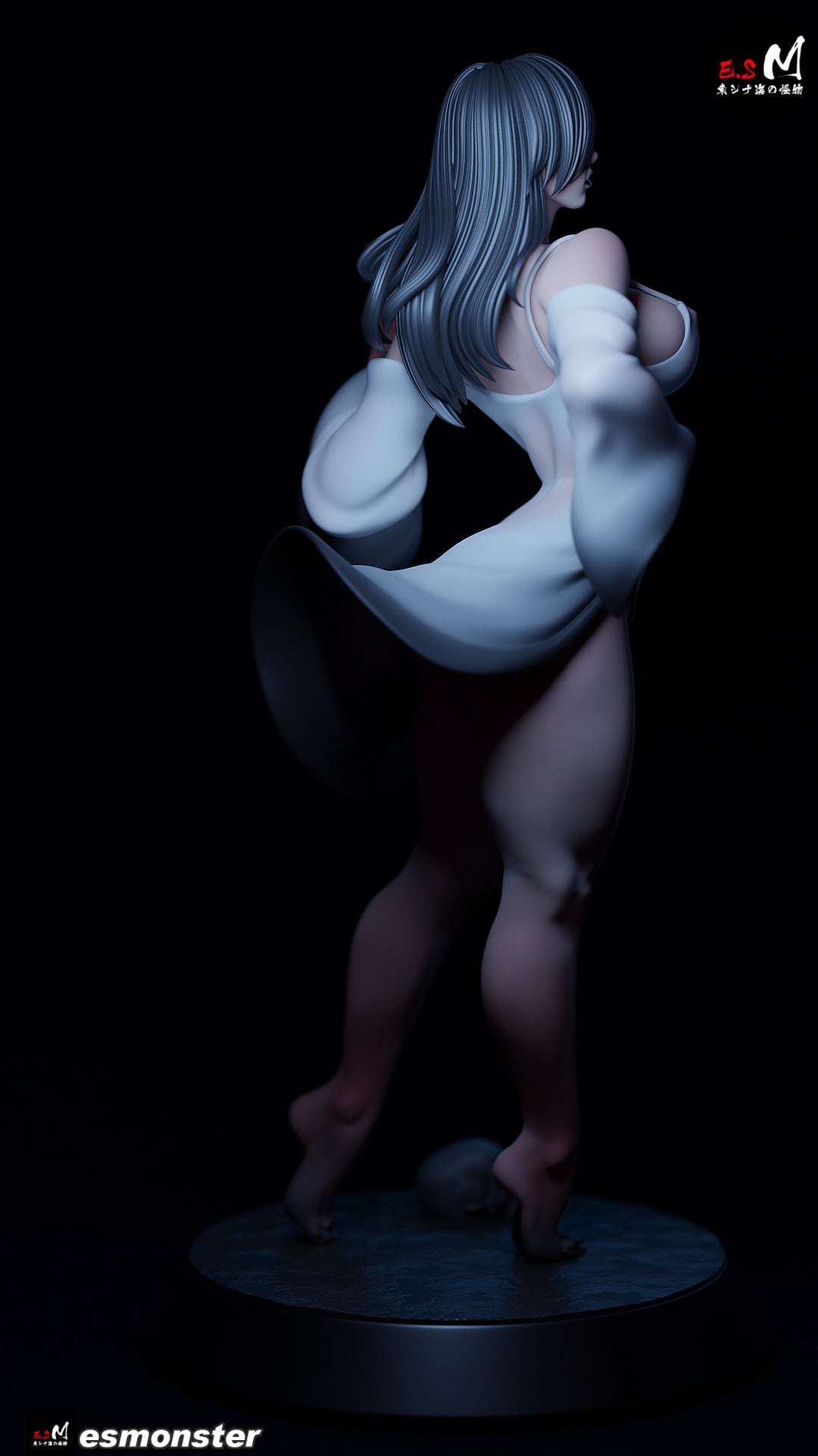Standing Sadako Style Ring Unpainted Resin Garage Model Kit (1/6-1/12)