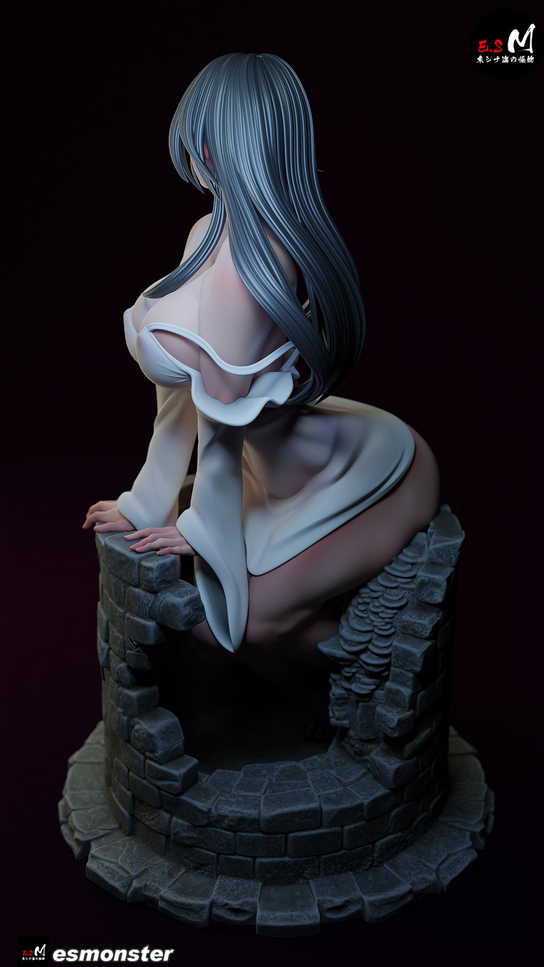 Well Sadako Style Ring Unpainted Resin Garage Model Kit (1/6-1/12)