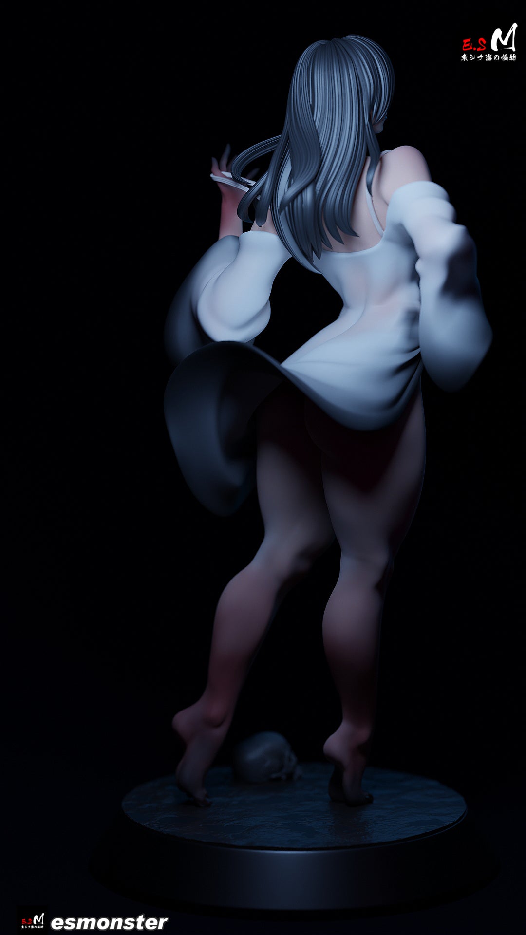 Standing Sadako Style Ring Unpainted Resin Garage Model Kit (1/6-1/12)