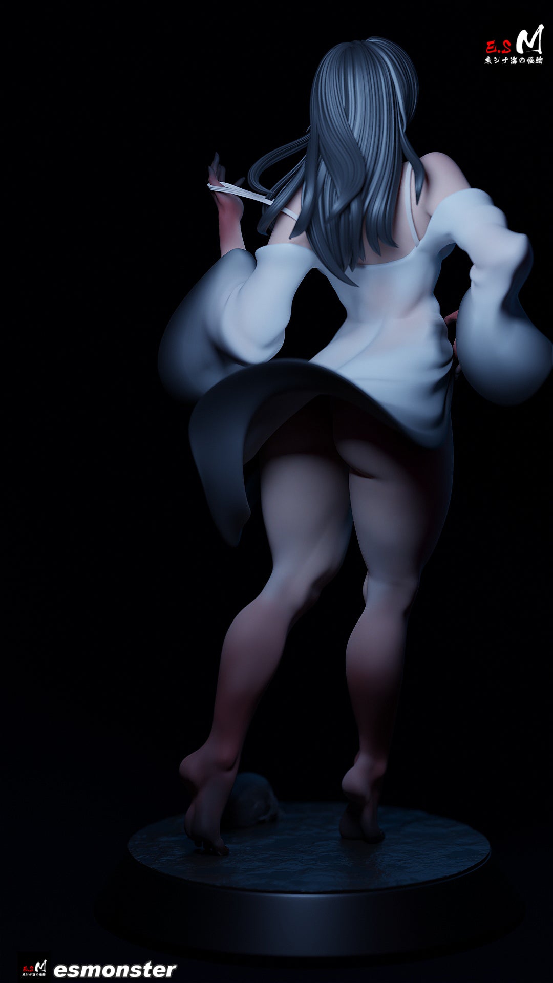 Standing Sadako Style Ring Unpainted Resin Garage Model Kit (1/6-1/12)
