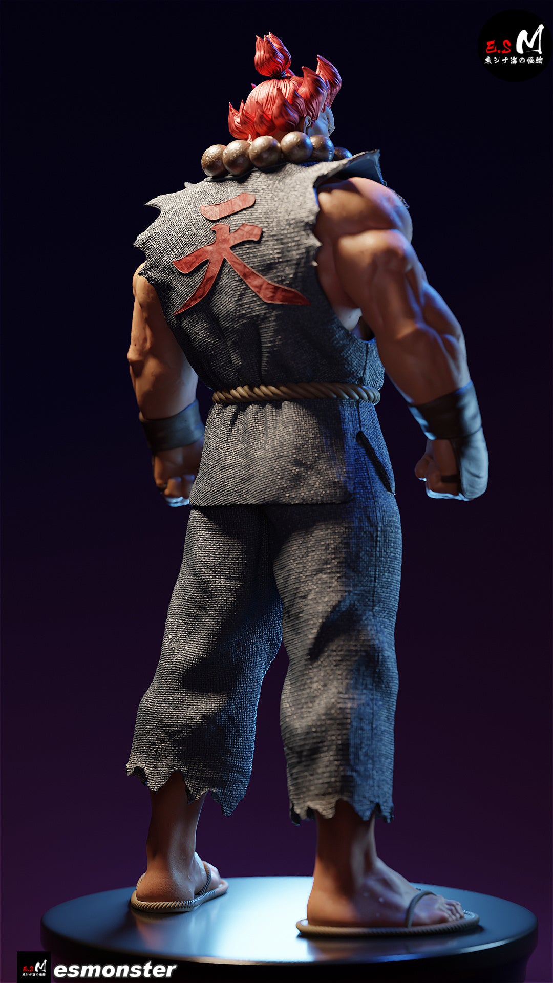 Classic Akuma Style Street Fighter Unpainted Resin Garage Kit (1/6-1/12)