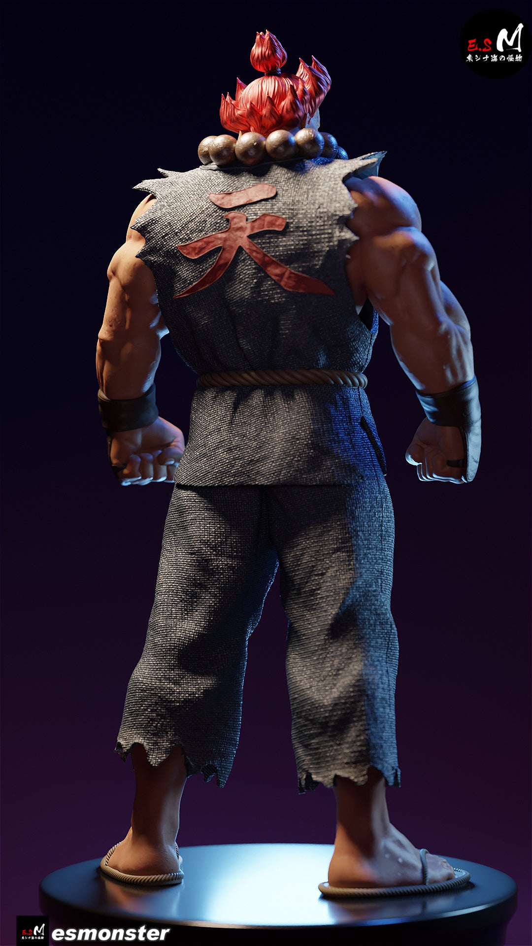 Classic Akuma Style Street Fighter Unpainted Resin Garage Kit (1/6-1/12)