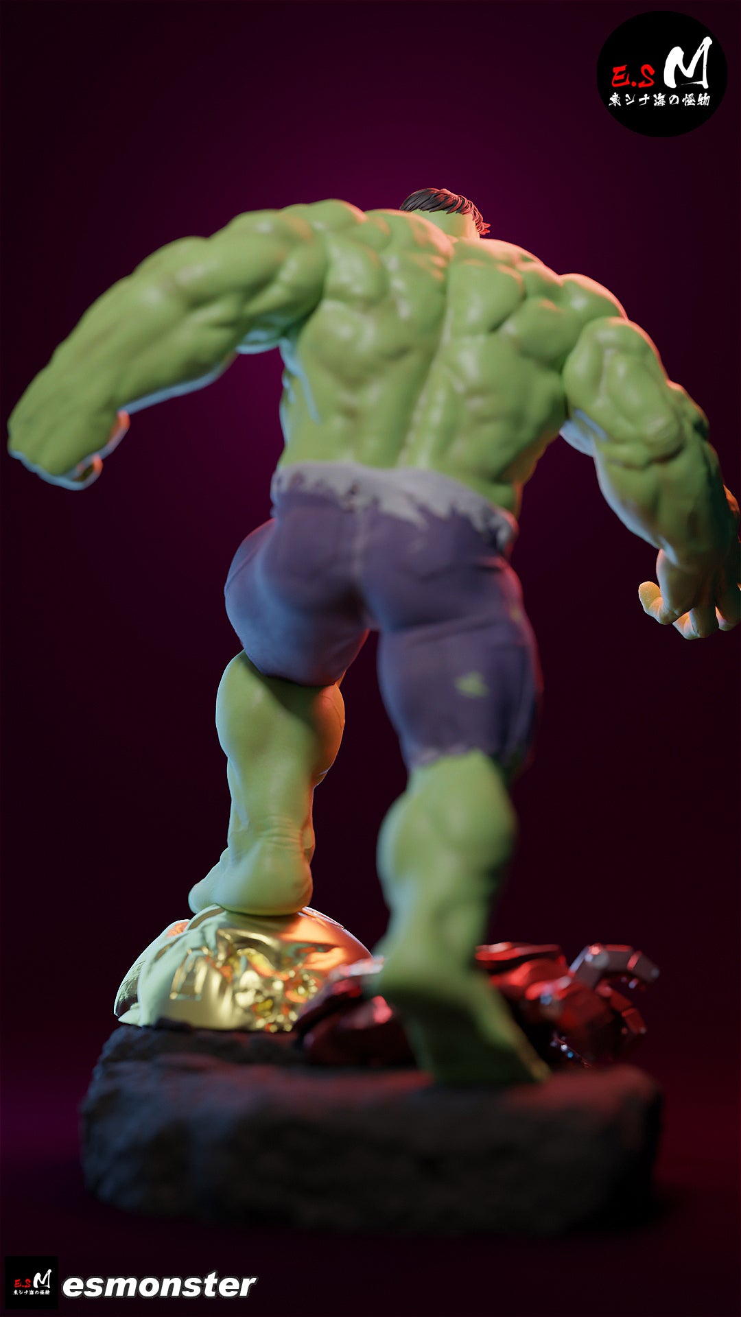 Hulk Style Marvel Unpainted Resin Garage Model Kit (1/6-1/12)