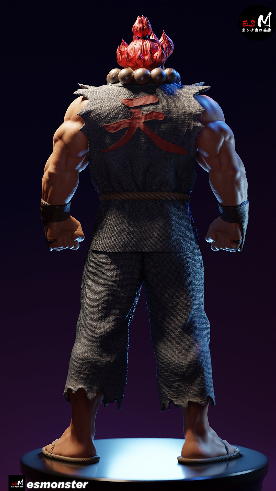 Classic Akuma Style Street Fighter Unpainted Resin Garage Kit (1/6-1/12)