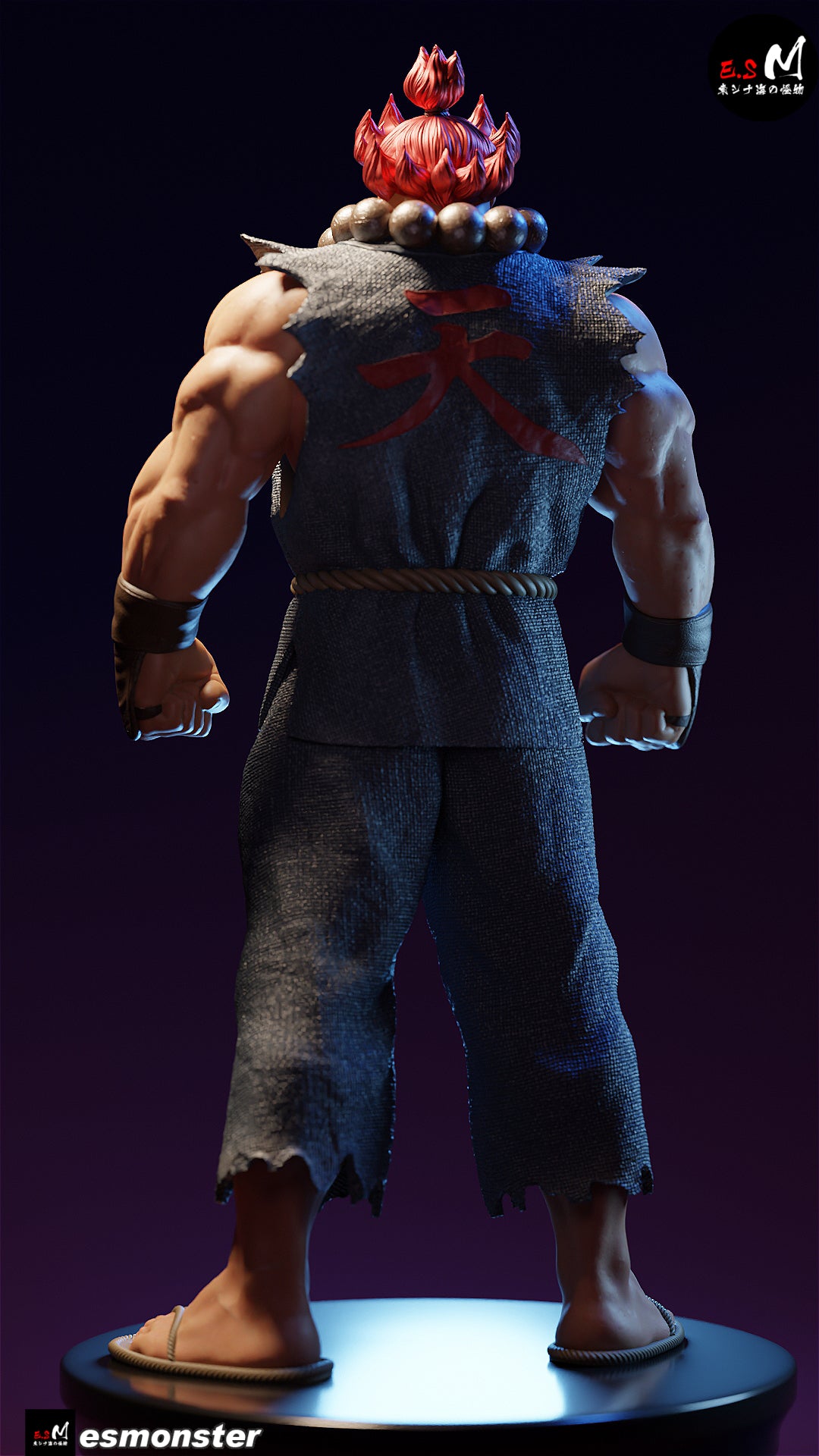 Classic Akuma Style Street Fighter Unpainted Resin Garage Kit (1/6-1/12)